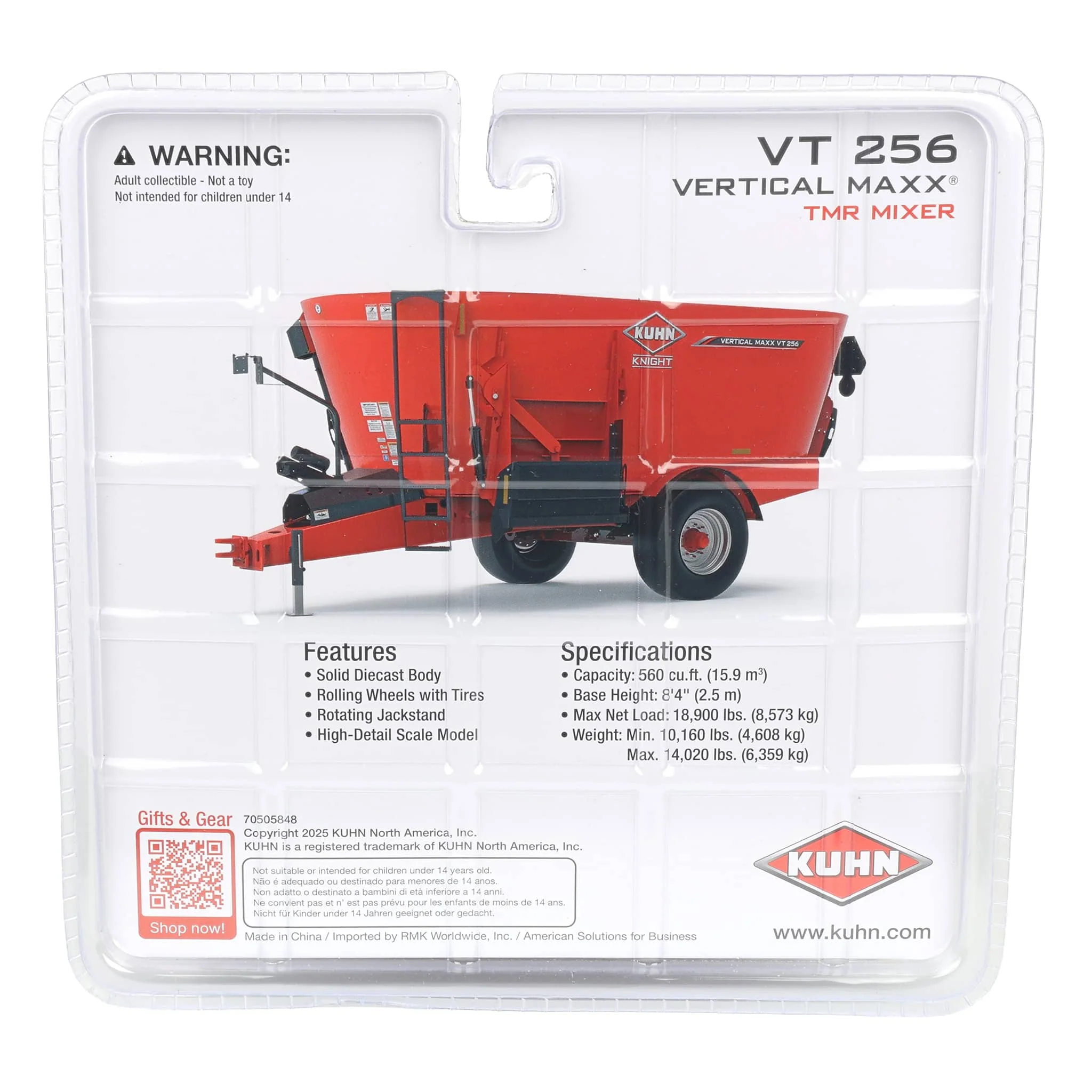 1/64 Kuhn Knight VT 256 Twin-Auger Vertical Maxx Mixer - Image 8