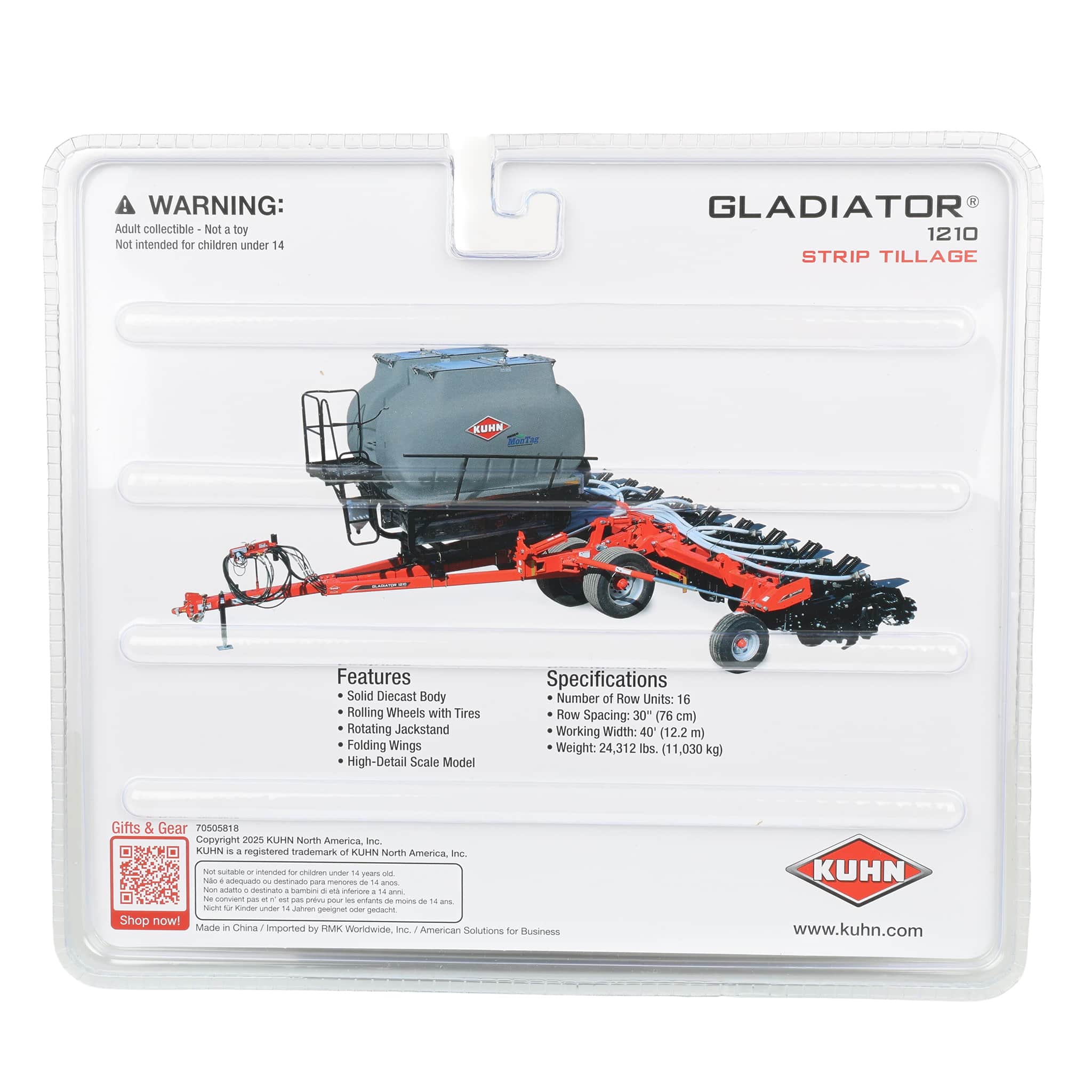 1/64 Kuhn Krause Gladiator 1210 Strip Tillage Tool - Image 8