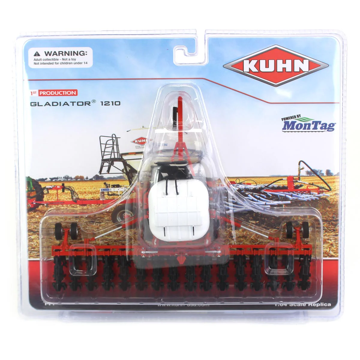 1/64 Kuhn Krause Gladiator 1210 Strip Tillage Tool with White Tank - Image 7
