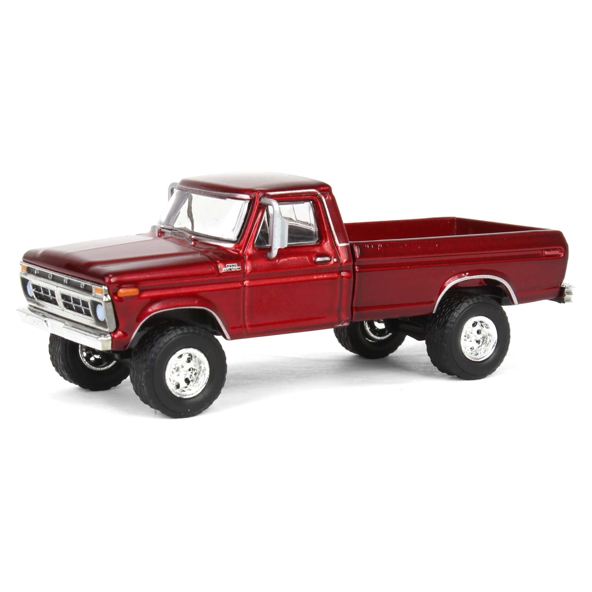 1/64 Lifted 1977 Ford F-250, Red, Midwest Diecast Exclusive