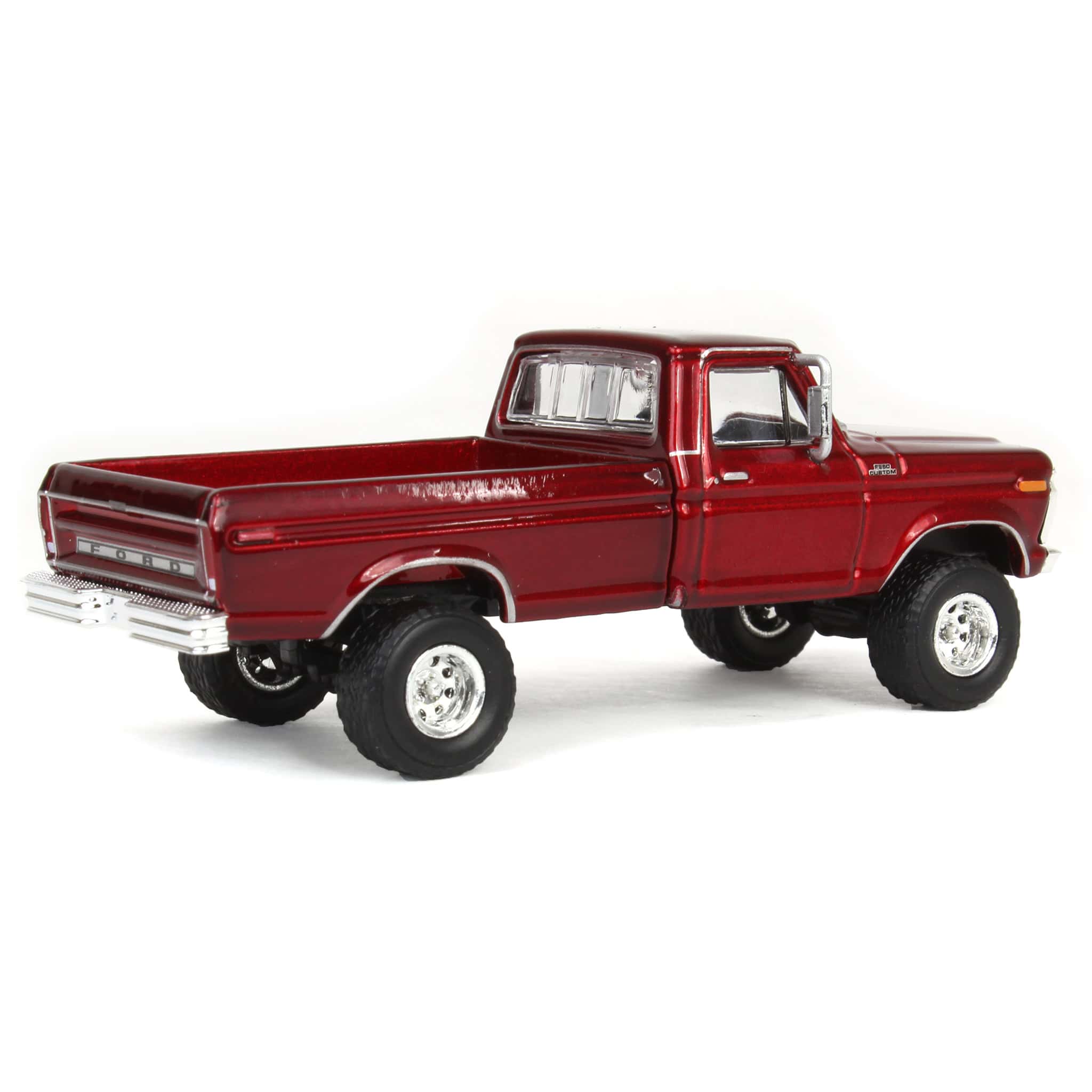1/64 Lifted 1977 Ford F-250, Red, Midwest Diecast Exclusive - Image 3