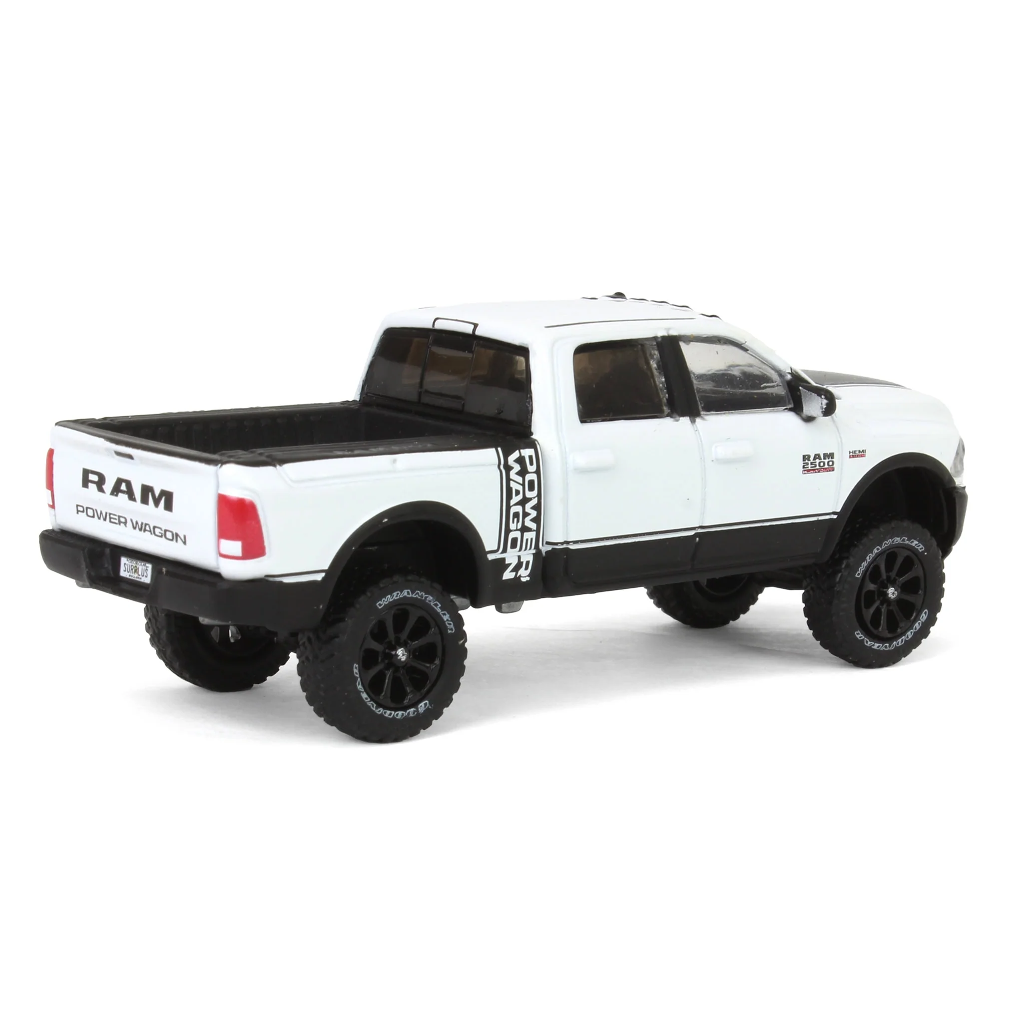 1/64 Lifted 2017 Dodge Ram 2500 Power Wagon Pickup Truck, White, Collaboration Exclusive - Image 3