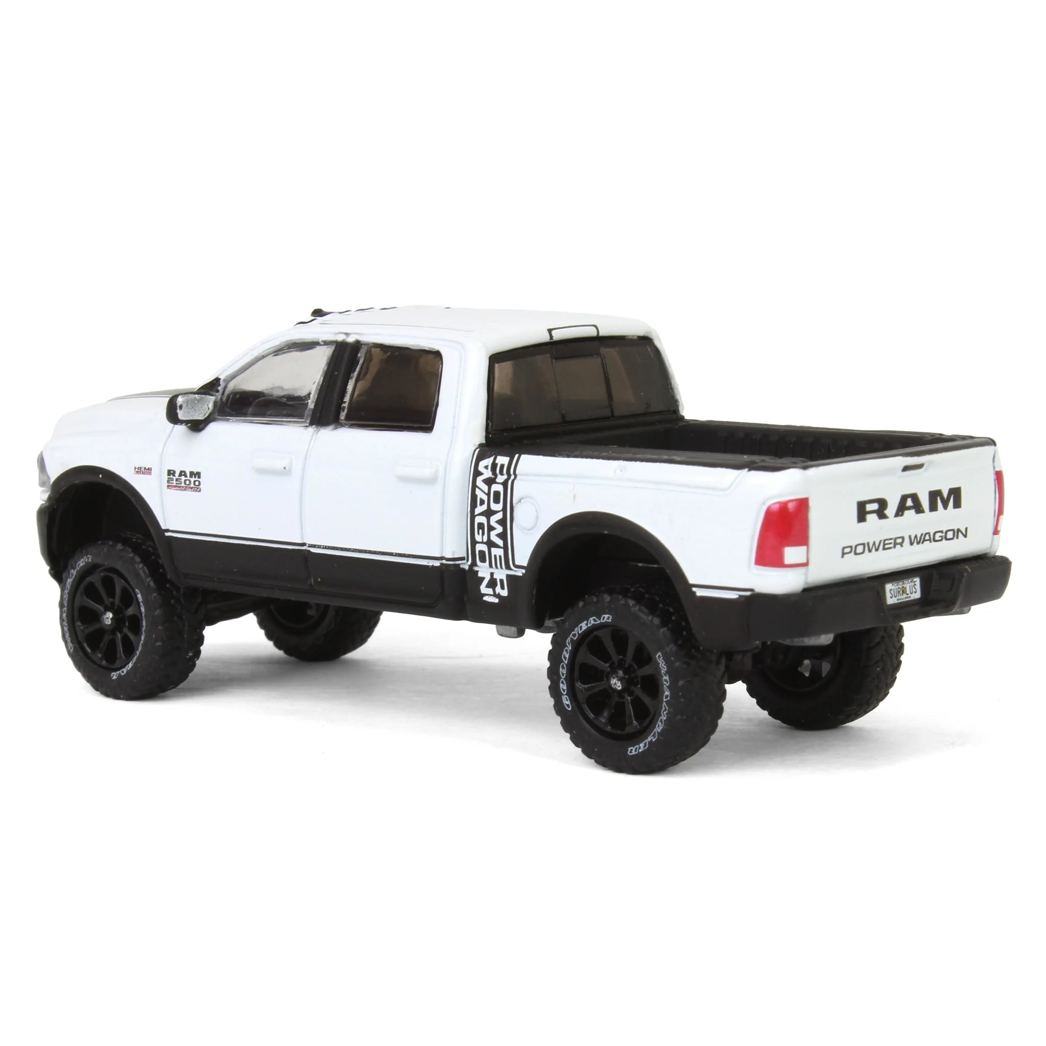1/64 Lifted 2017 Dodge Ram 2500 Power Wagon Pickup Truck, White, Collaboration Exclusive - Image 4