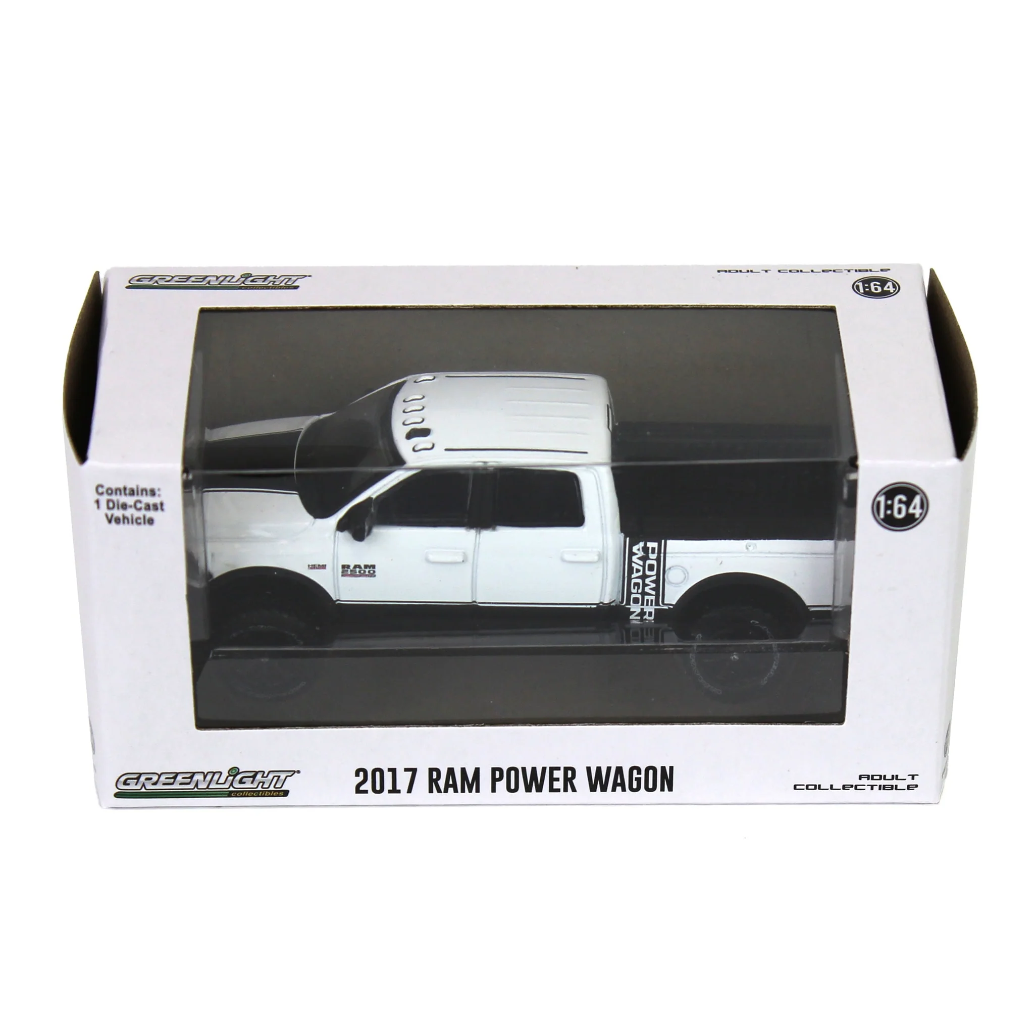 1/64 Lifted 2017 Dodge Ram 2500 Power Wagon Pickup Truck, White, Collaboration Exclusive - Image 5
