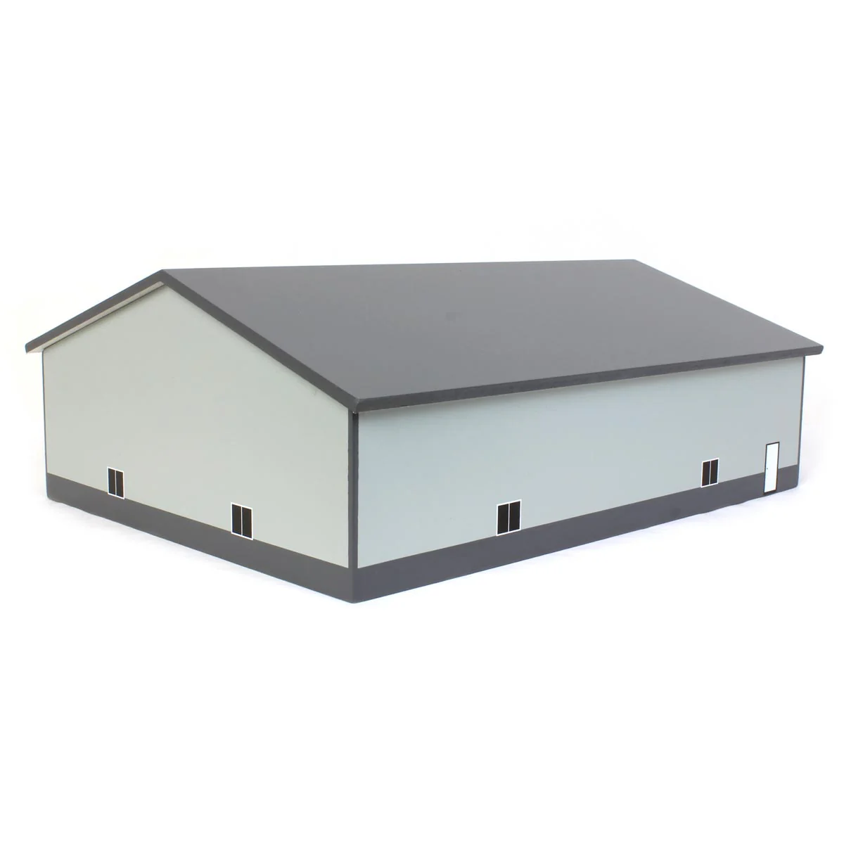 1/64 Light & Dark Gray 3 Door 60ft x 80ft Wooden Implement or Shop Building - Image 3