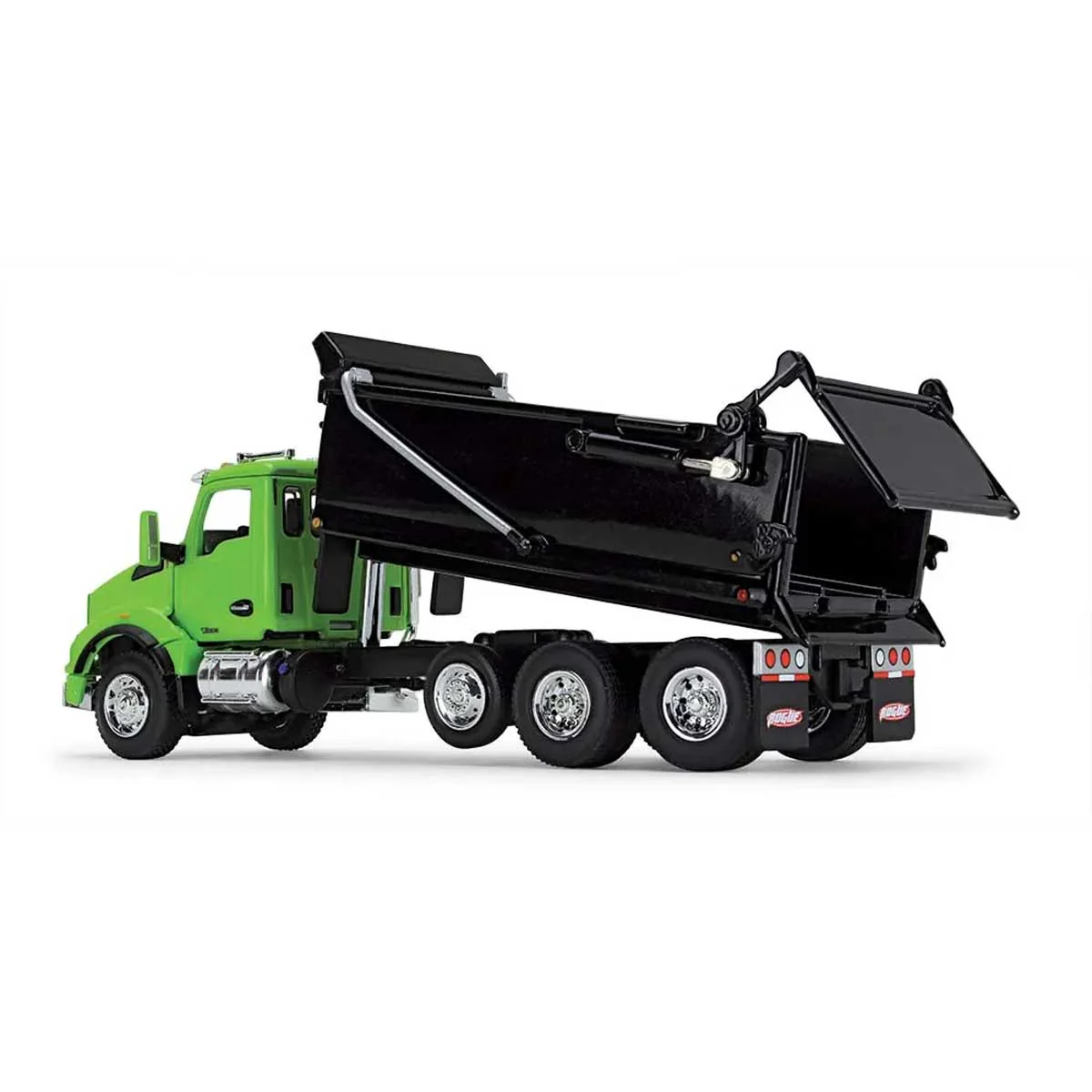 1/64 Lime Green & Black Kenworth T880 Rogue Dump, DCP by First Gear - Image 3