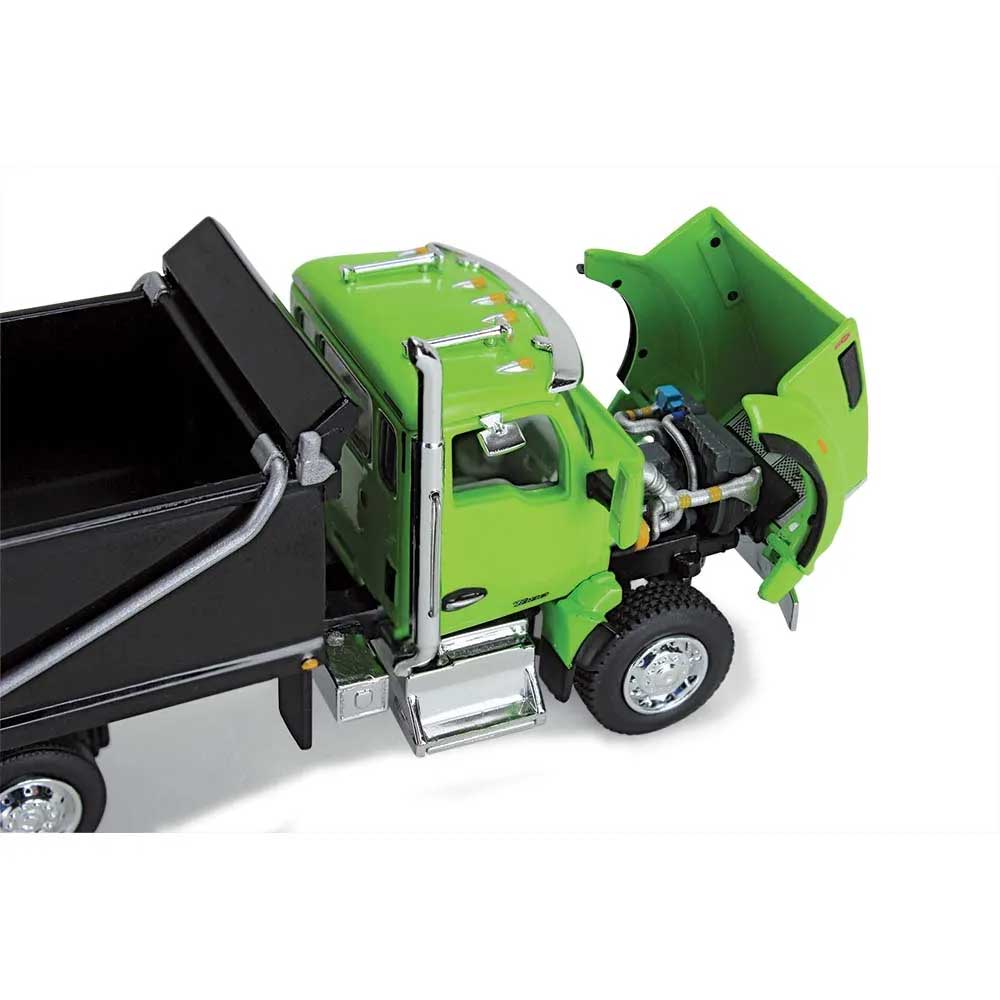 1/64 Lime Green & Black Kenworth T880 Rogue Dump, DCP by First Gear - Image 4