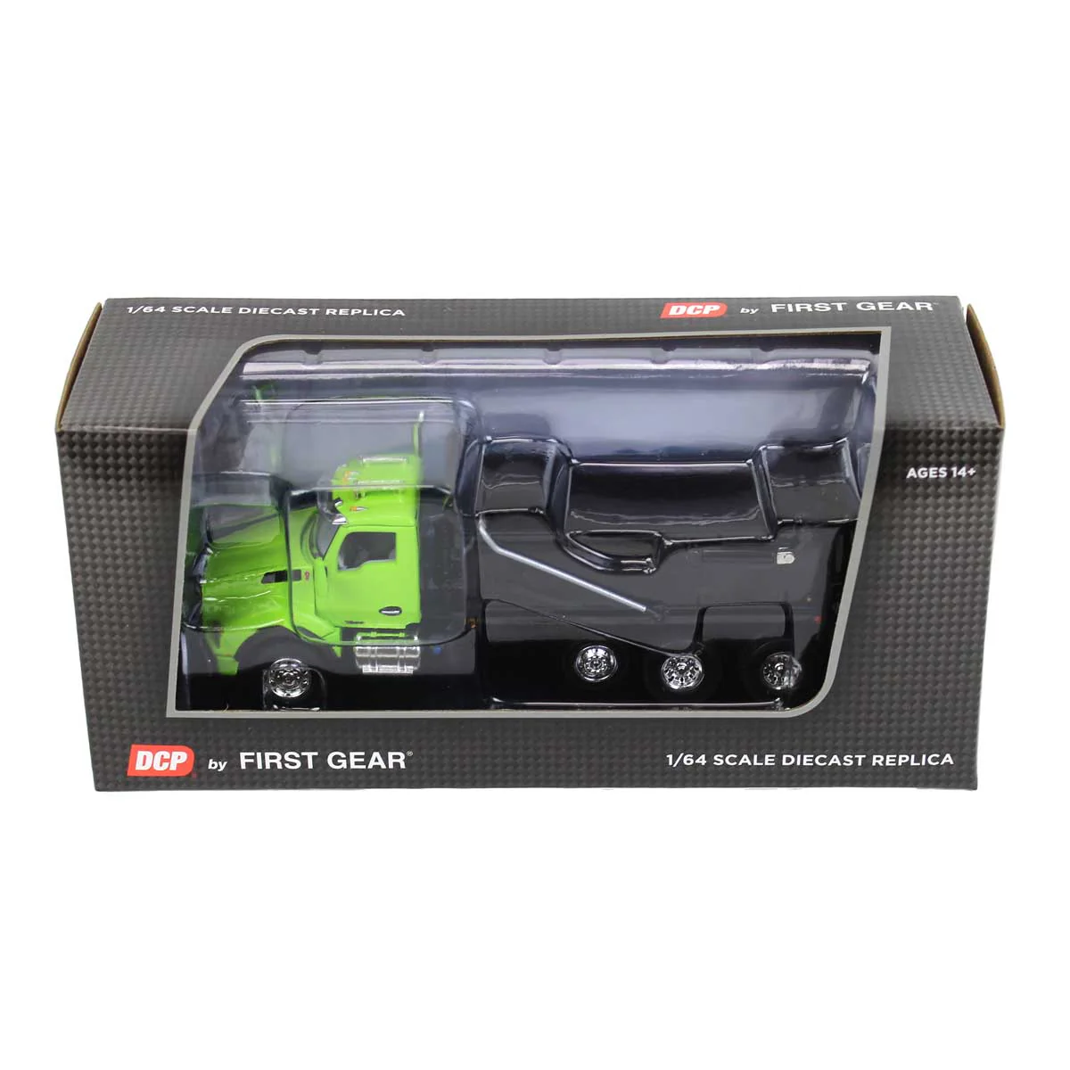 1/64 Lime Green & Black Kenworth T880 Rogue Dump, DCP by First Gear - Image 5
