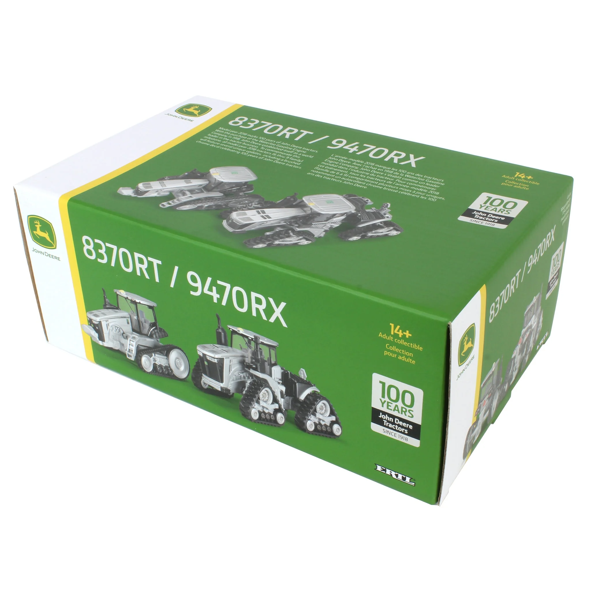 1/64 Limited Edition 100 Years Silver and Black John Deere 9470RX and 8370RT Two Piece Set - Image 2