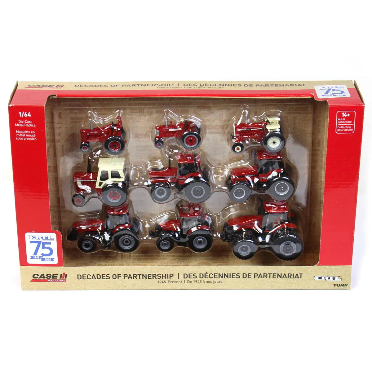 1/64 Limited Edition 9 Piece Tractor Set, ERTL 75th Anniversary, One Time Production - Image 2