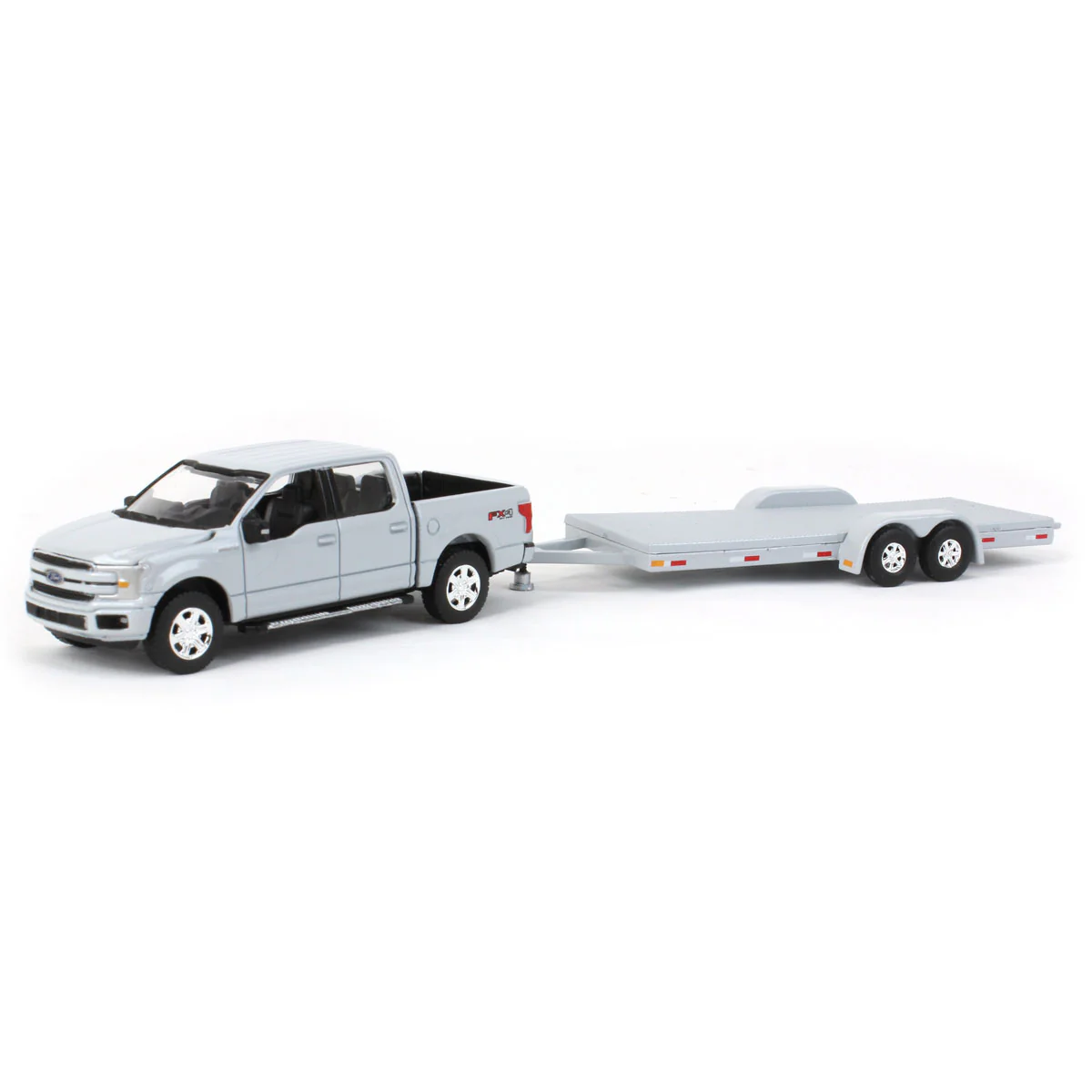 1/64 Stone Gray 2019 Ford F-150 with Trailer by Auto World, Limited Edition