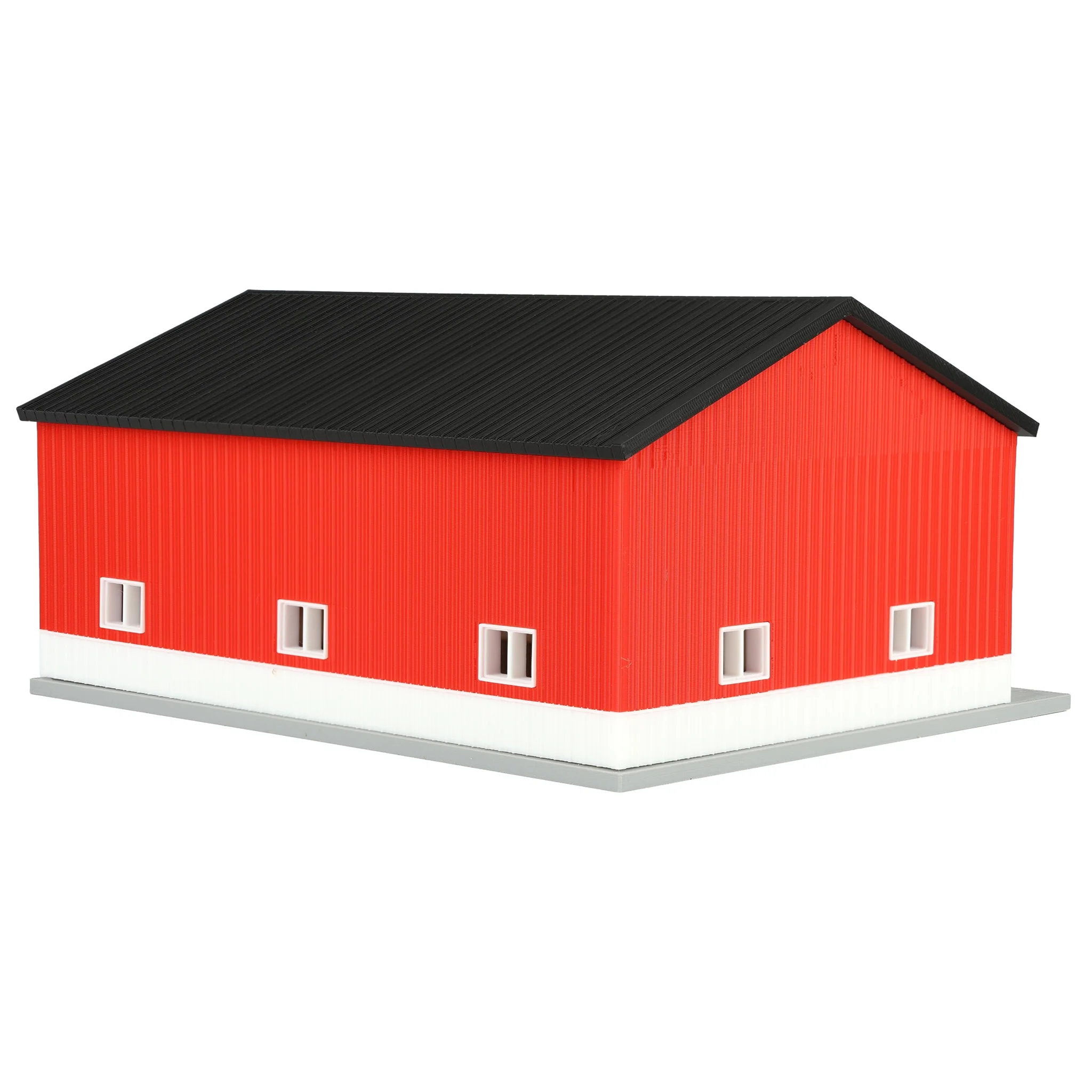 1/64 Red & White Machinery Shed with Black Roof by REVD Toys, 3D Printed - Image 2