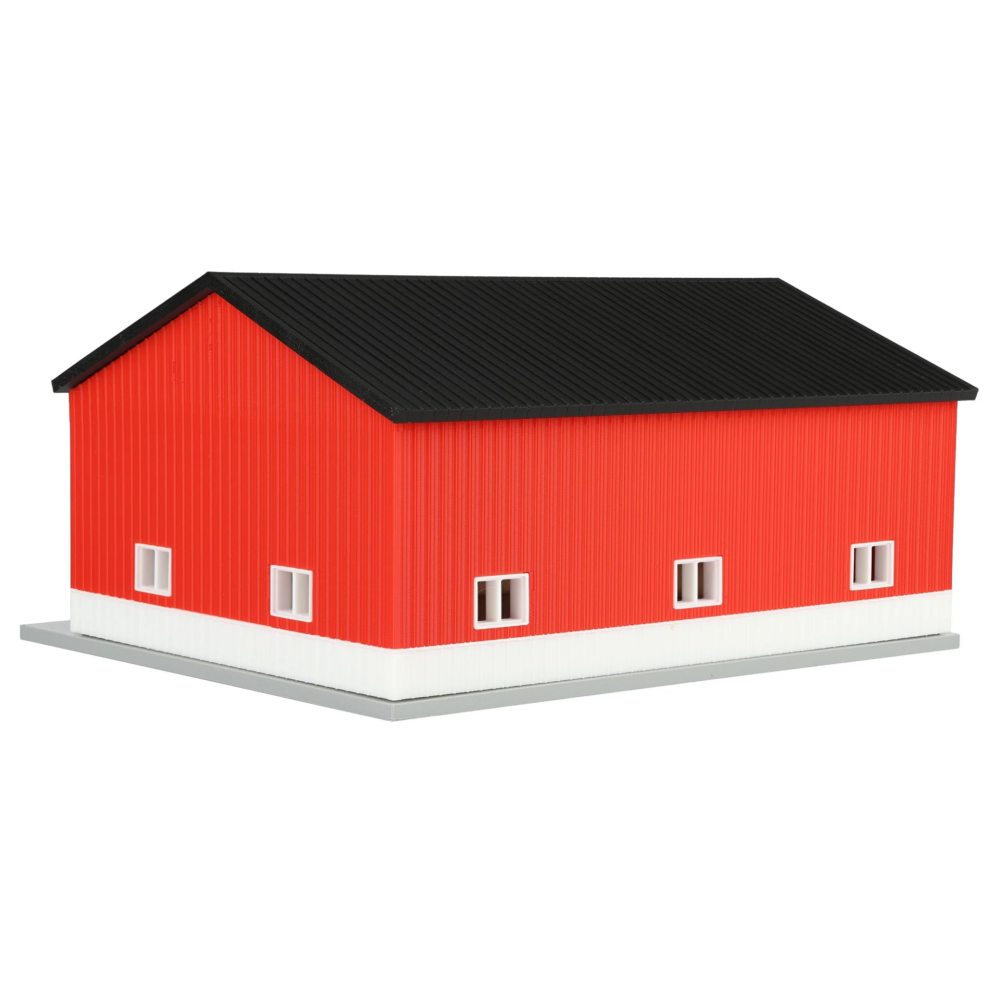 1/64 Red & White Machinery Shed with Black Roof by REVD Toys, 3D Printed - Image 3