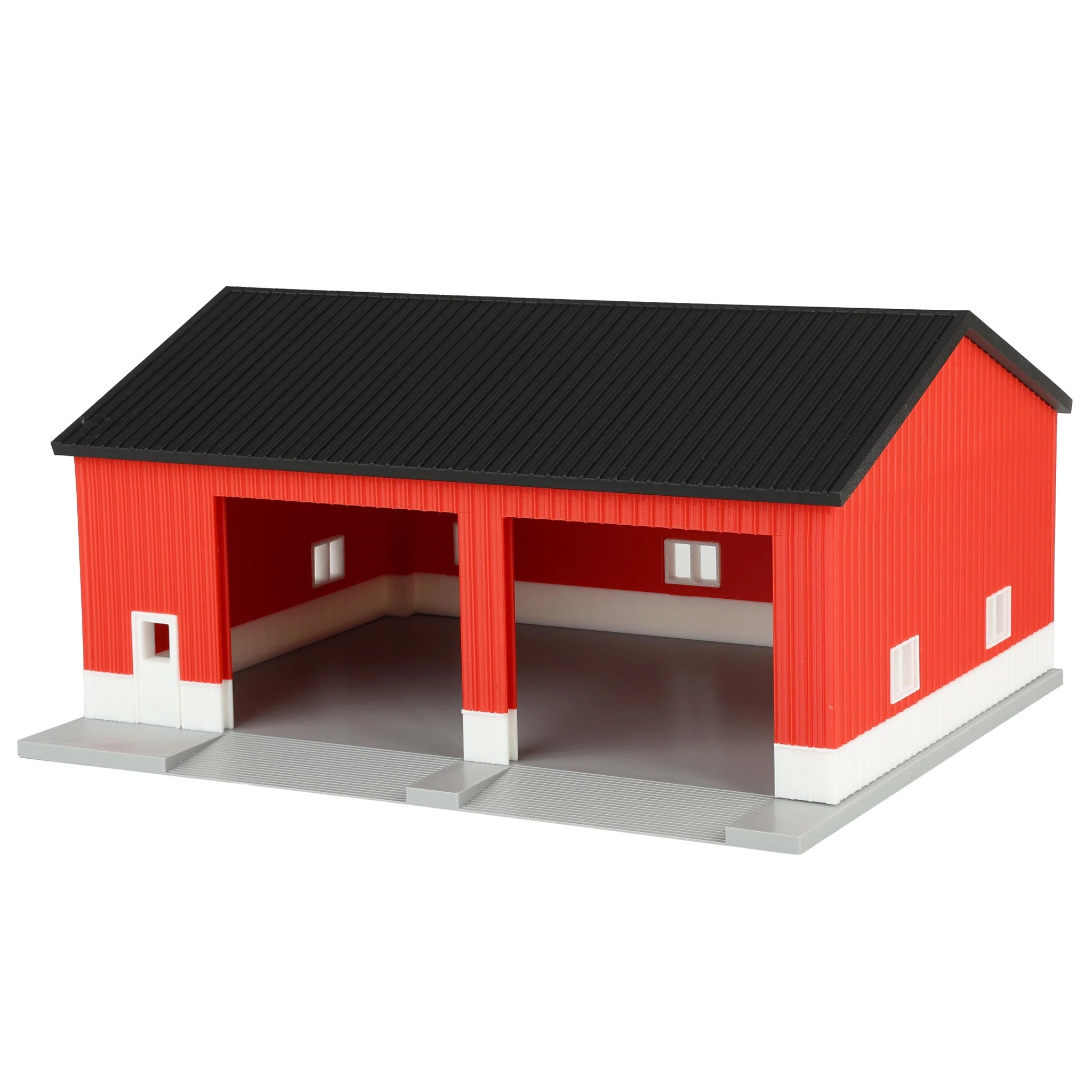 1/64 Red & White Machinery Shed with Black Roof by REVD Toys, 3D Printed - Image 5