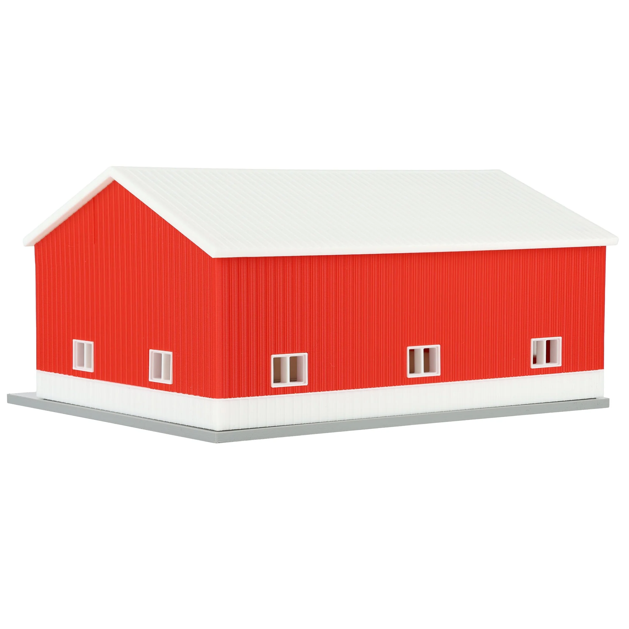 1/64 Red & White Machinery Shed with White Roof by REVD Toys, 3D Printed - Image 3