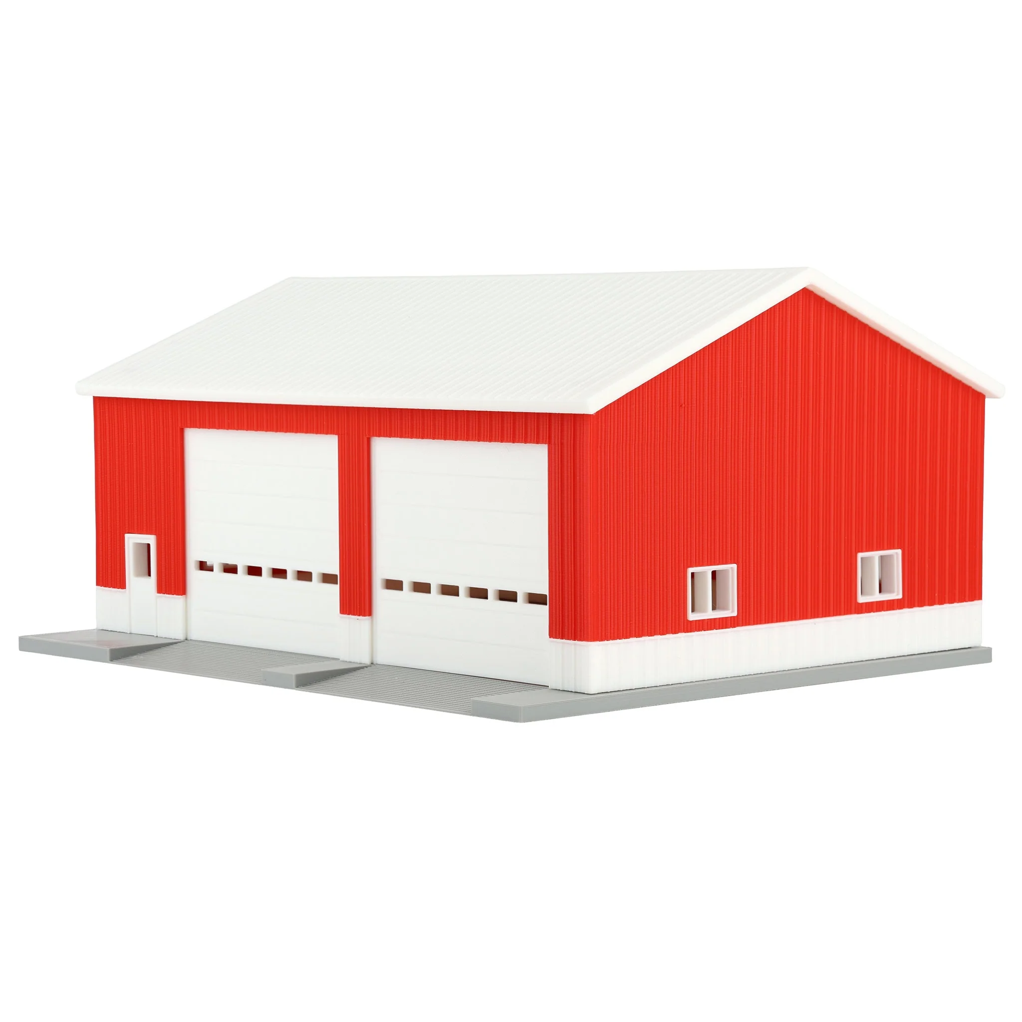 1/64 Red & White Machinery Shed with White Roof by REVD Toys, 3D Printed - Image 4