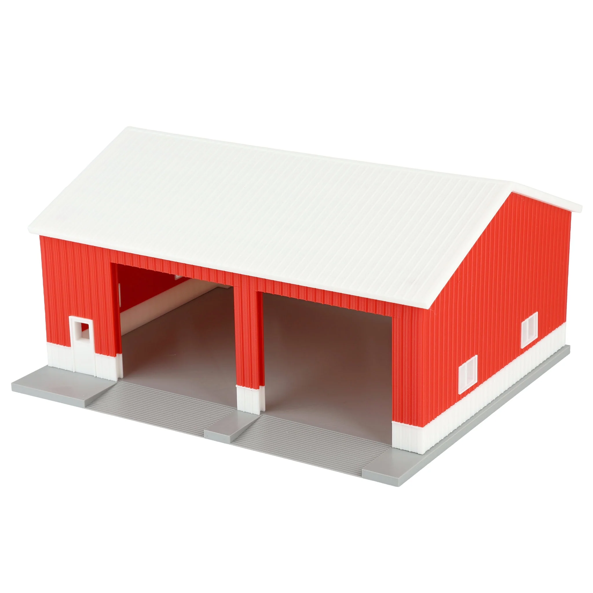 1/64 Red & White Machinery Shed with White Roof by REVD Toys, 3D Printed - Image 6