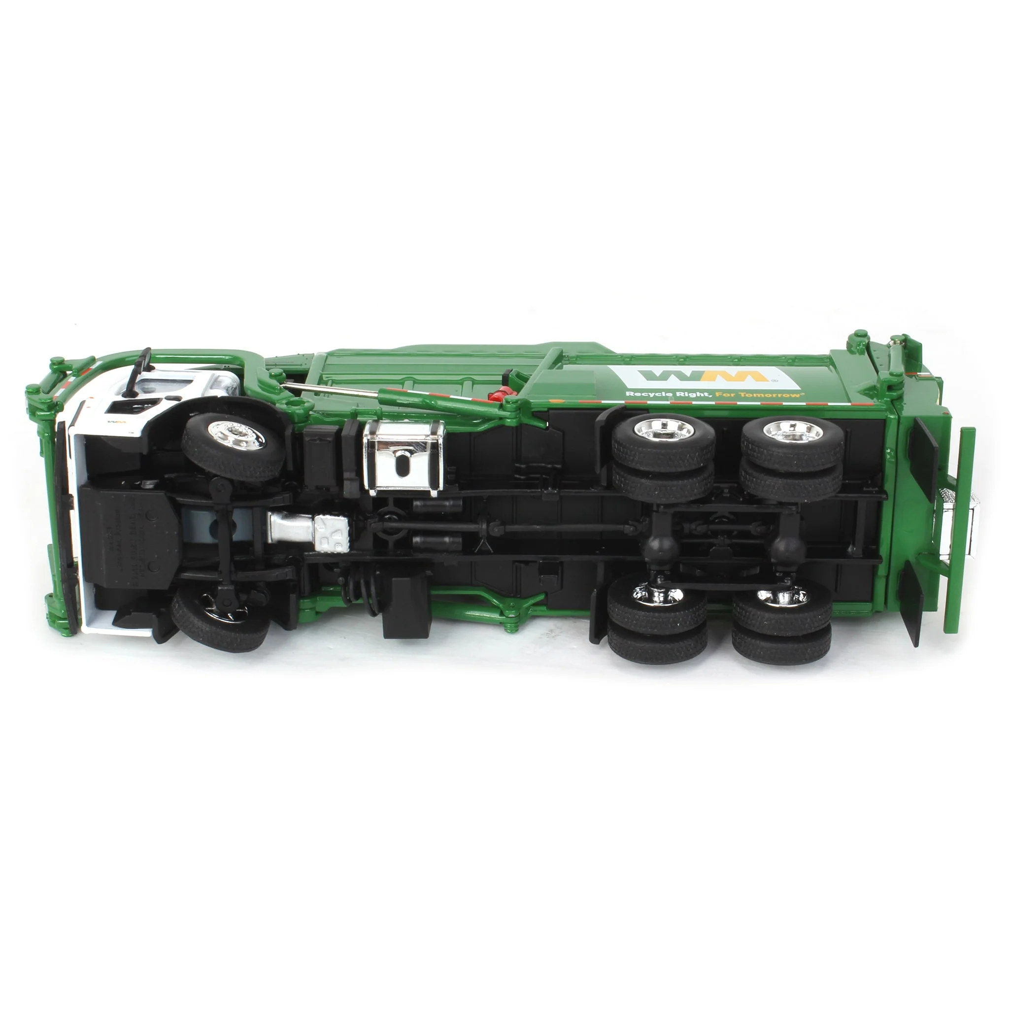 1/64 Mack LR Front Loader Garbage Truck with Dumpster by First Gear, Waste Management - Image 6