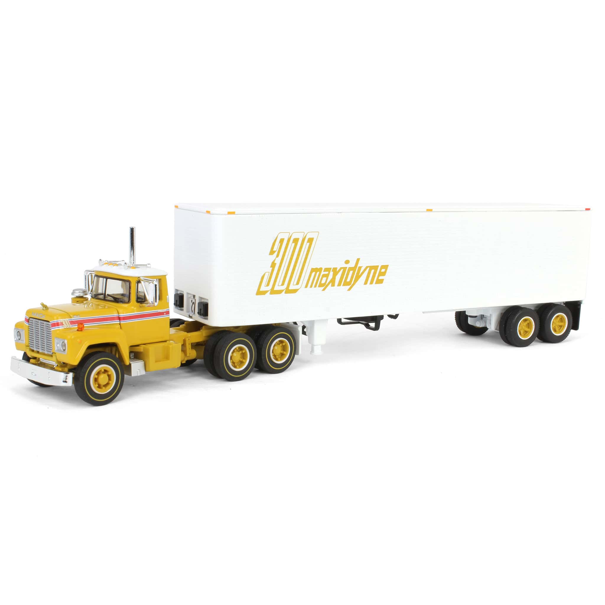 1/64 Mack R-Model Day Cab with 40ft Vintage Trailer, 125 Years of Mack, DCP by First Gear