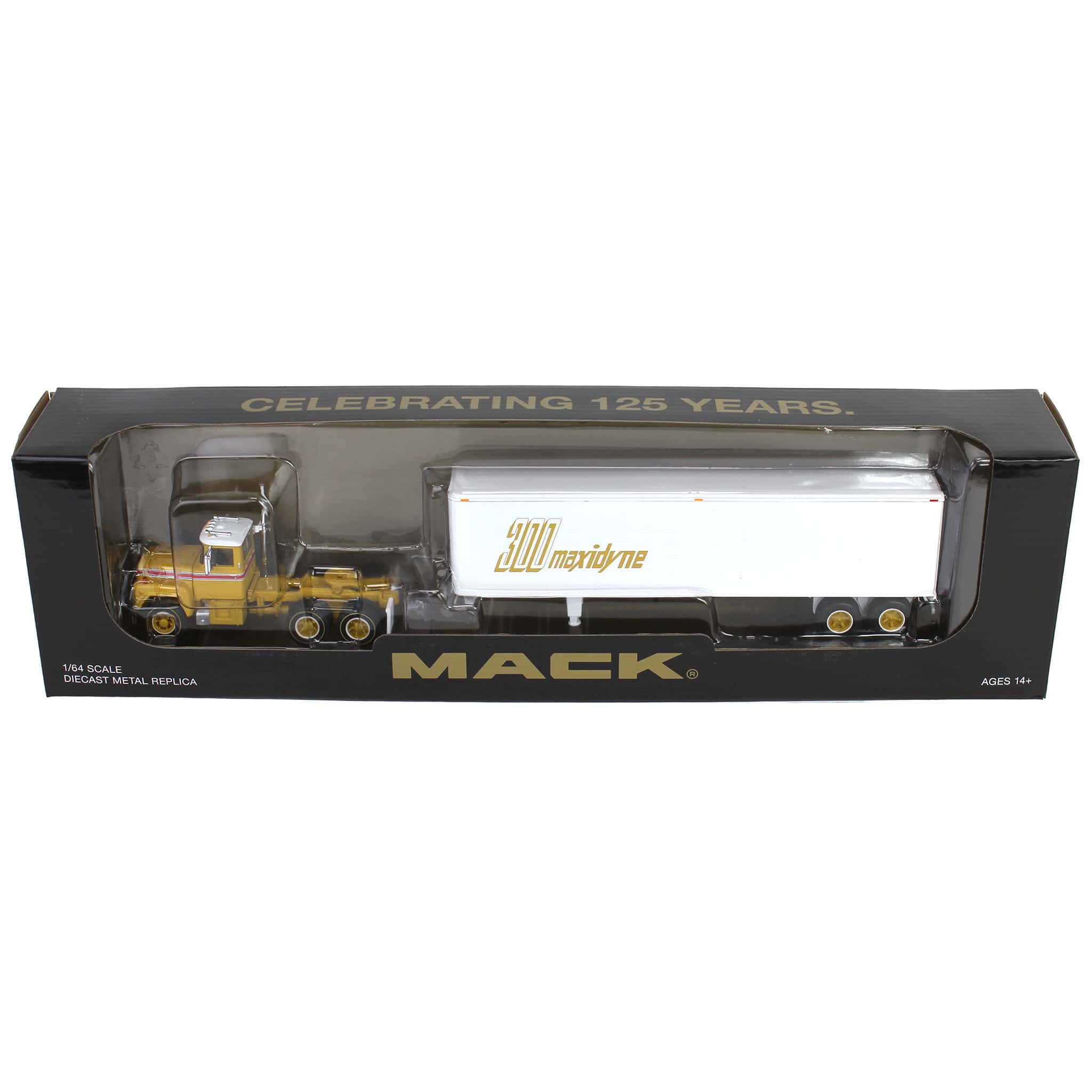1/64 Mack R-Model Day Cab with 40ft Vintage Trailer, 125 Years of Mack, DCP by First Gear - Image 5