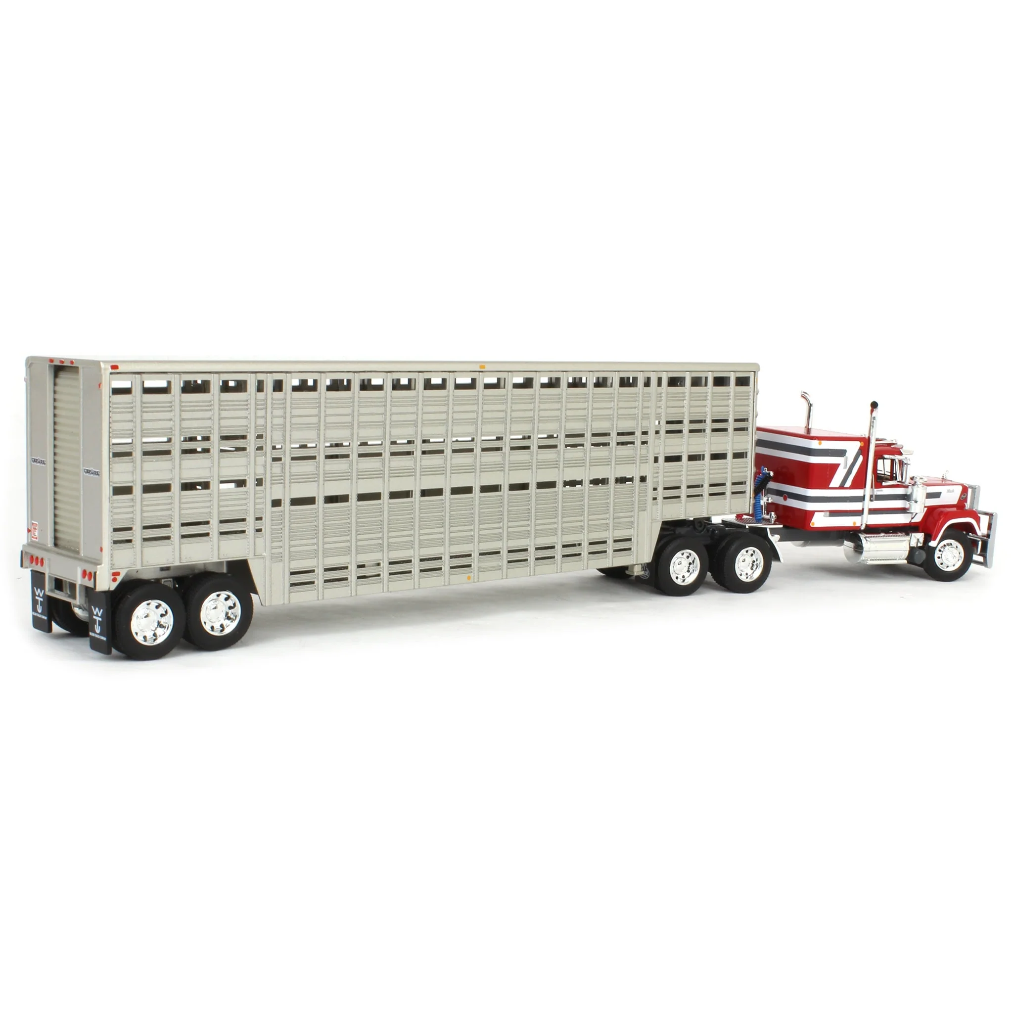 1/64 Mack Super-Liner with 45ft Wilson Vintage Livestock Trailer, DCP by First Gear - Image 3