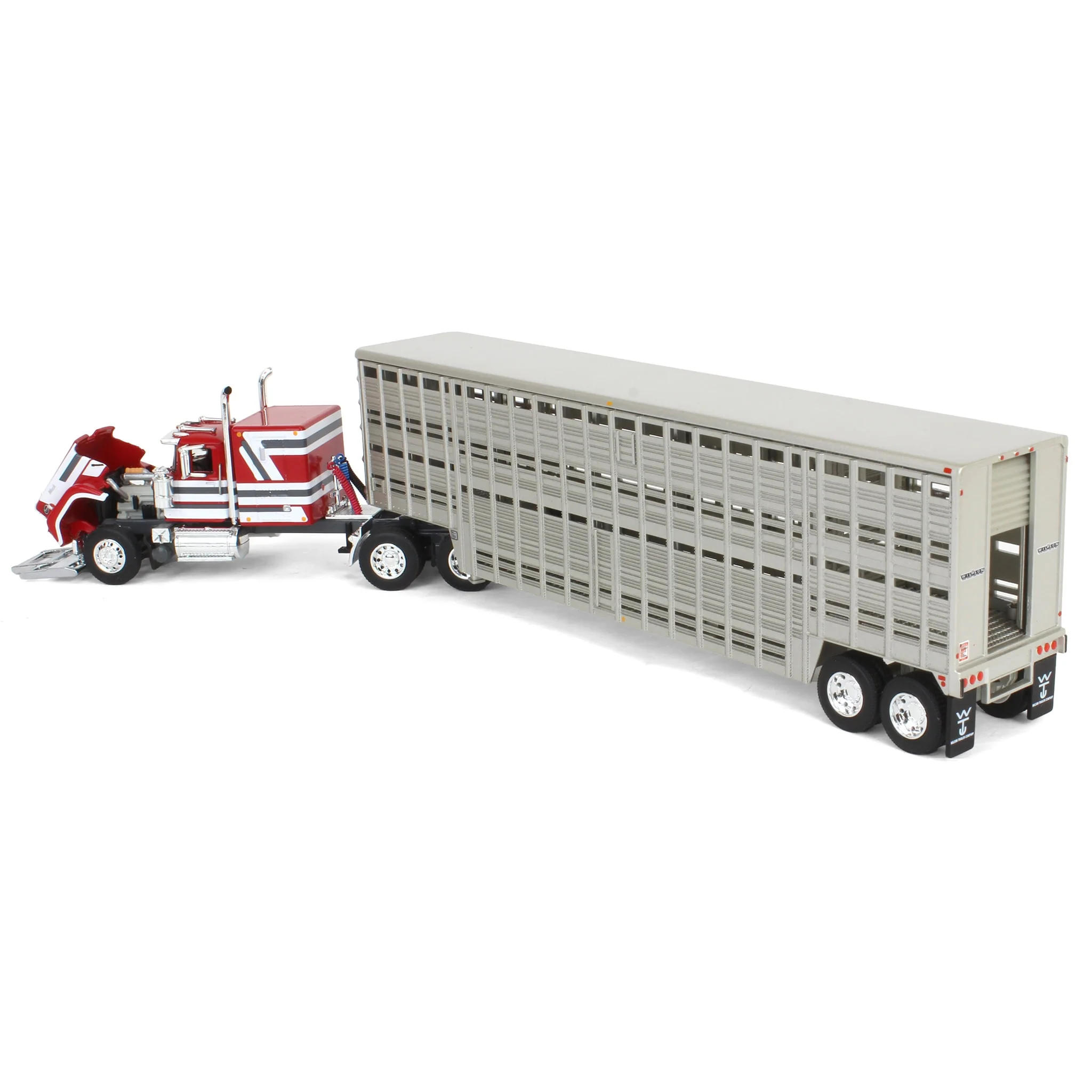 1/64 Mack Super-Liner with 45ft Wilson Vintage Livestock Trailer, DCP by First Gear - Image 4