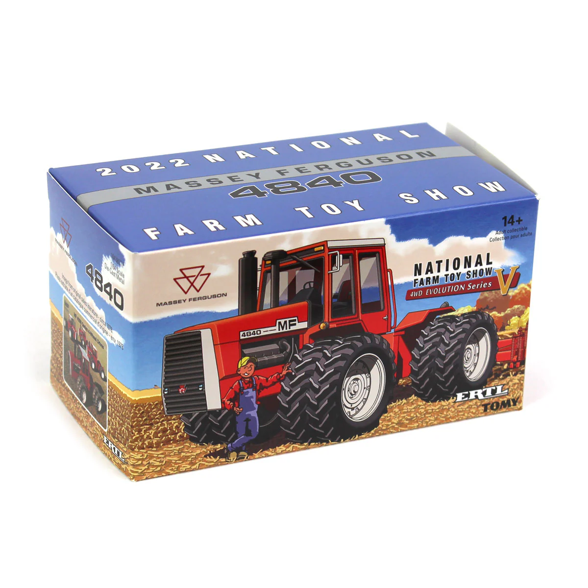 1/64 Massey Ferguson 4840 4WD Tractor with Duals by ERTL, 2022 National Farm Toy Show - Image 5