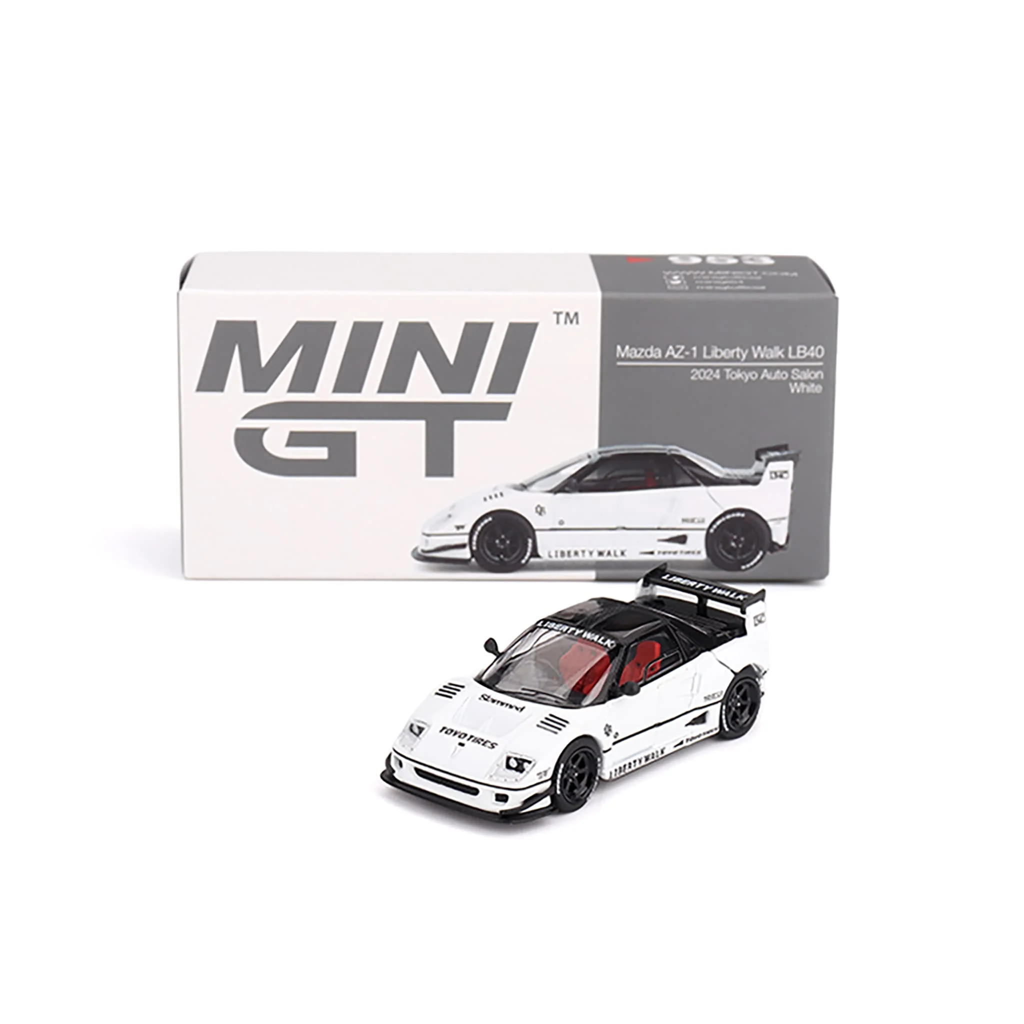 1/64 Mazda AZ-1 Liberty Walk LB40, White, 2024 Tokyo A, Mini GT - Image 4