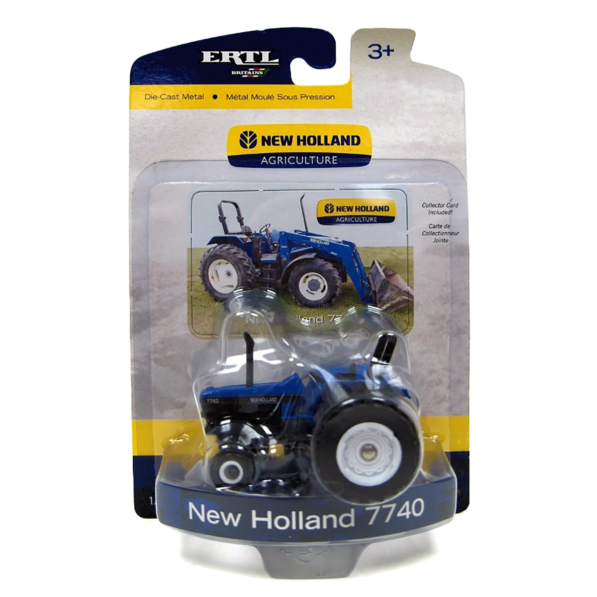 1/64 New Holland 7740 Tractor with ROPS & Rear Duals with Spacers by ERTL