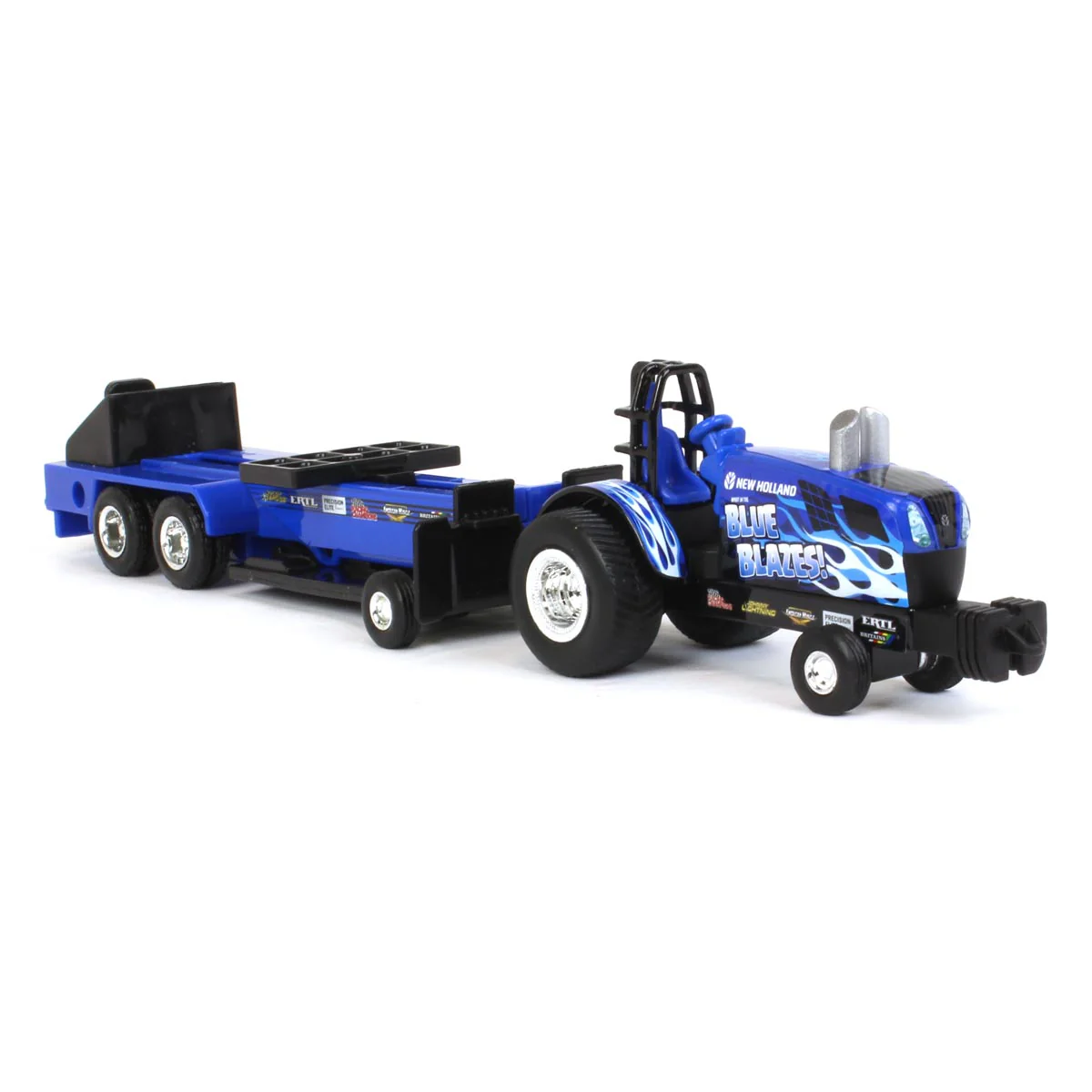 1/64 New Holland "Blue Blazes" Pulling Tractor with Pulling Sled - Image 2