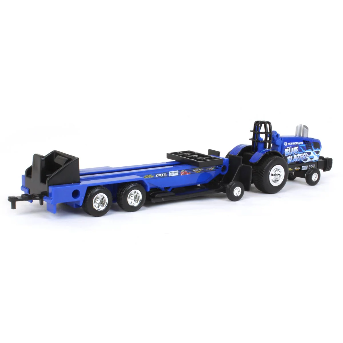 1/64 New Holland "Blue Blazes" Pulling Tractor with Pulling Sled - Image 3