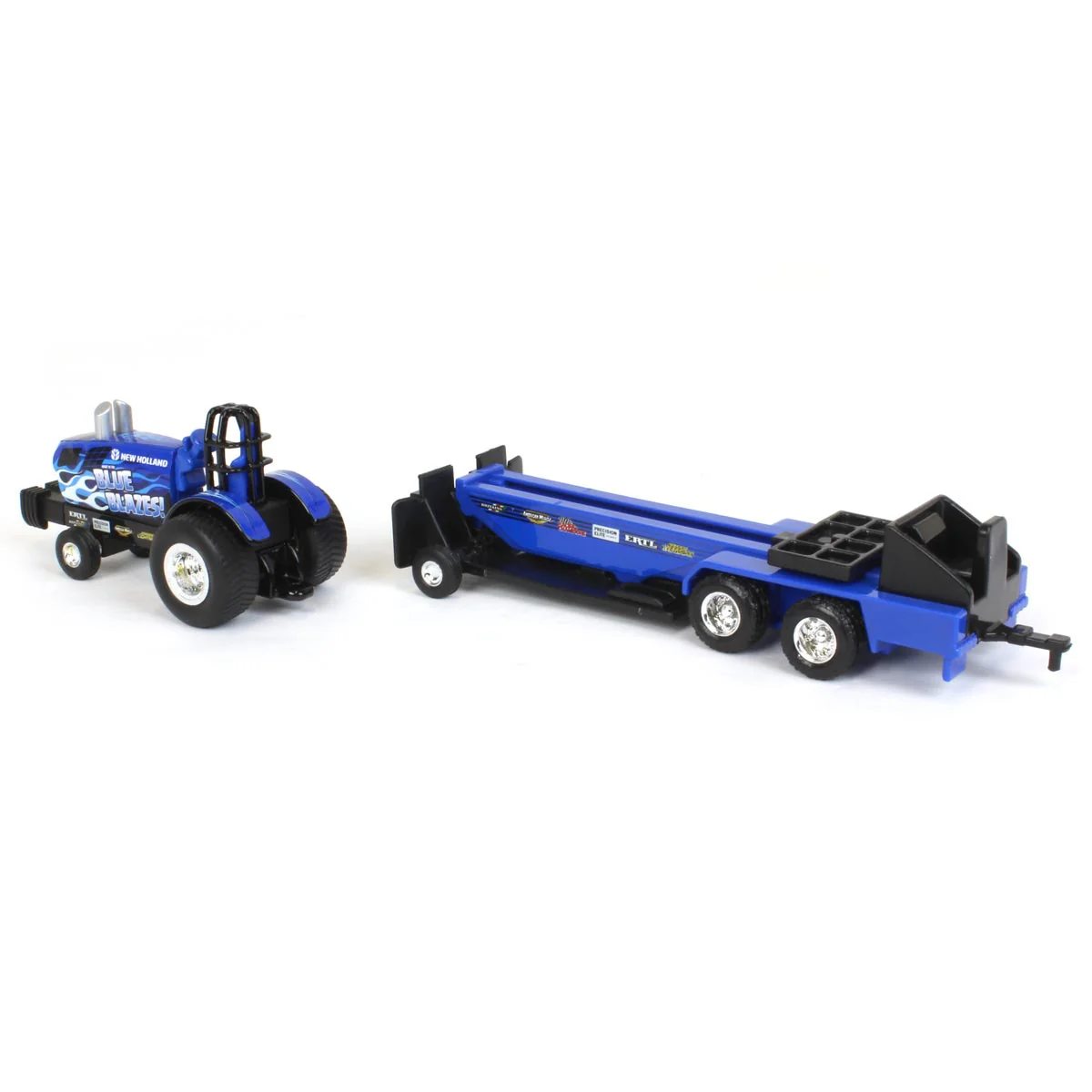 1/64 New Holland "Blue Blazes" Pulling Tractor with Pulling Sled - Image 4