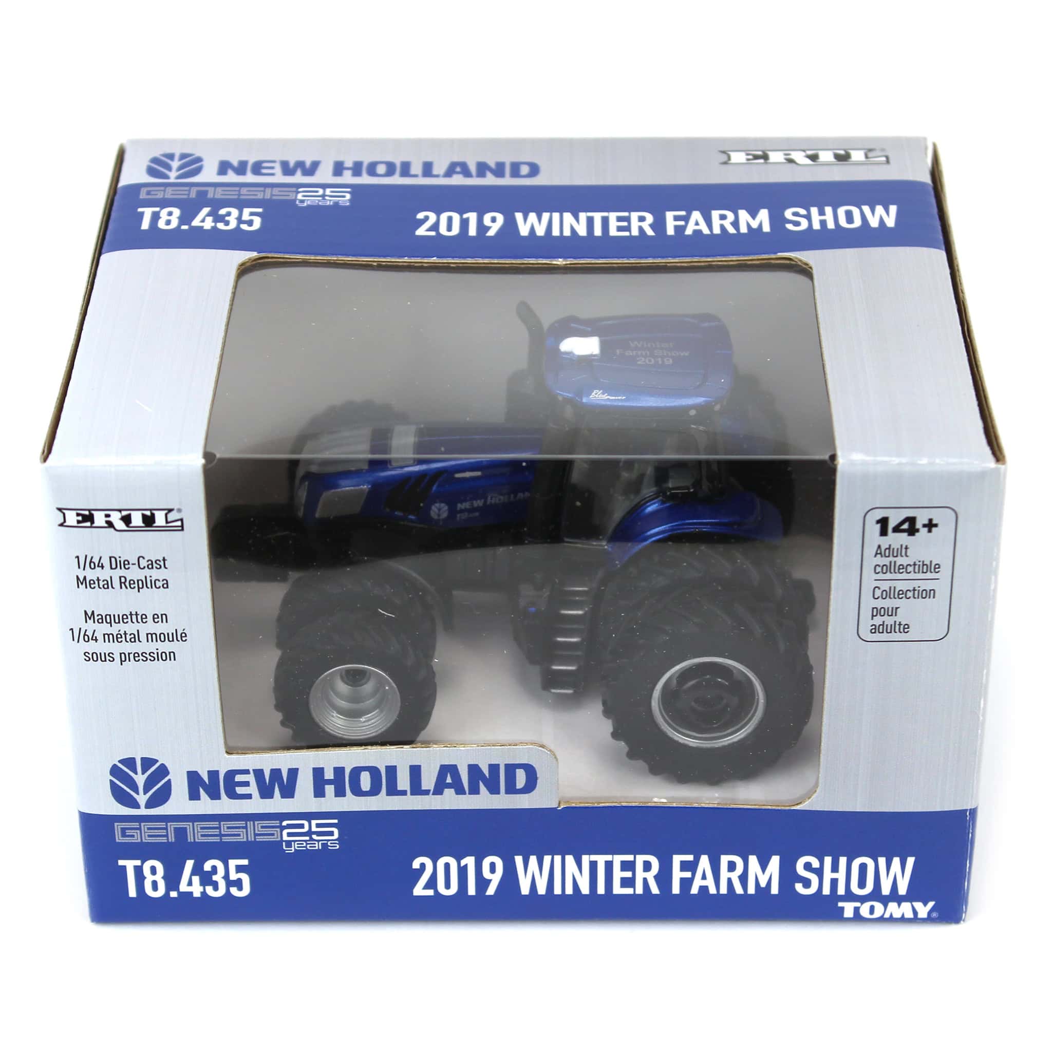 1/64 New Holland Blue Power T8.435 Tractor with Front & Rear Duals, 2019 Winter Farm Show - Image 5