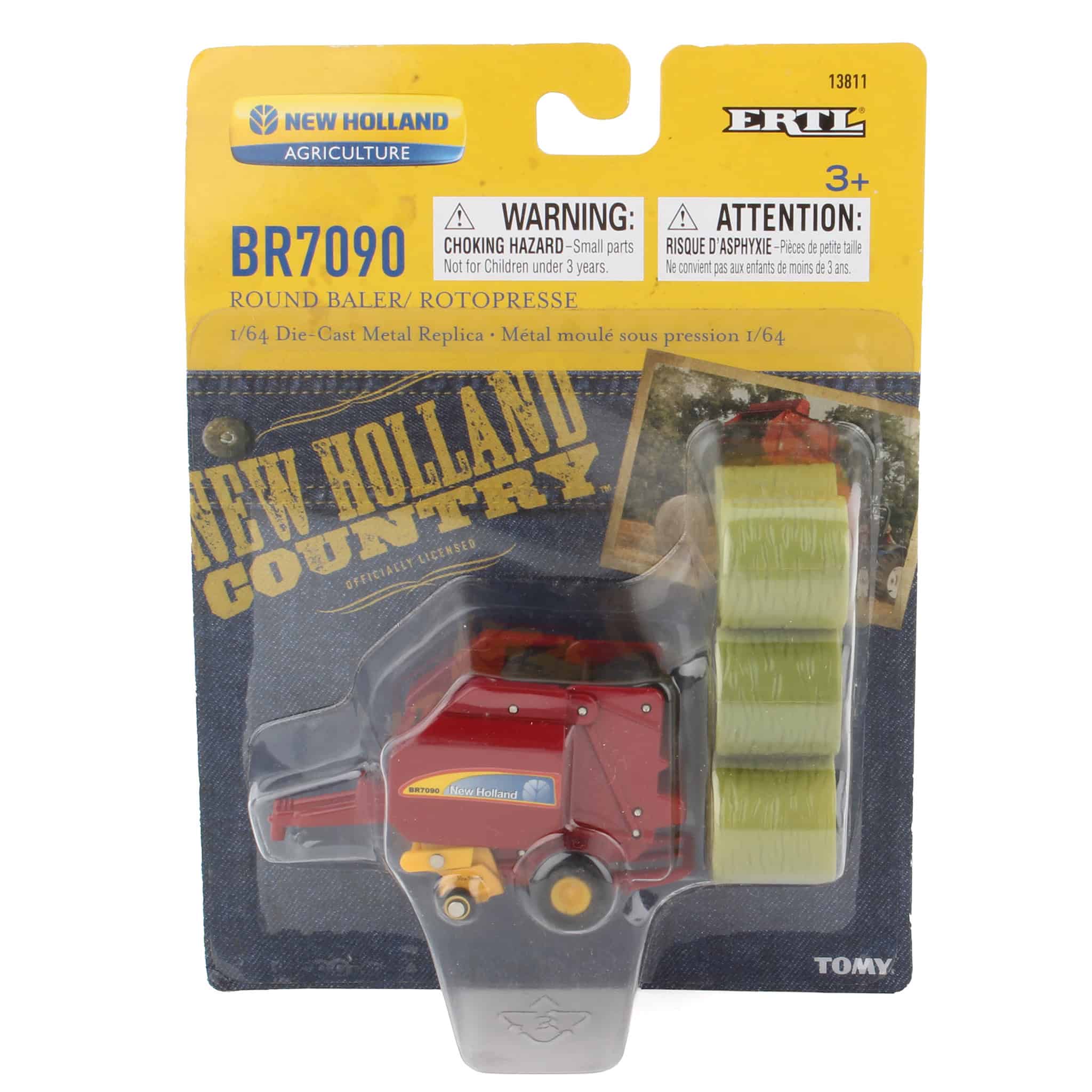 1/64 New Holland BR7090 Round Baler with Bales by ERTL