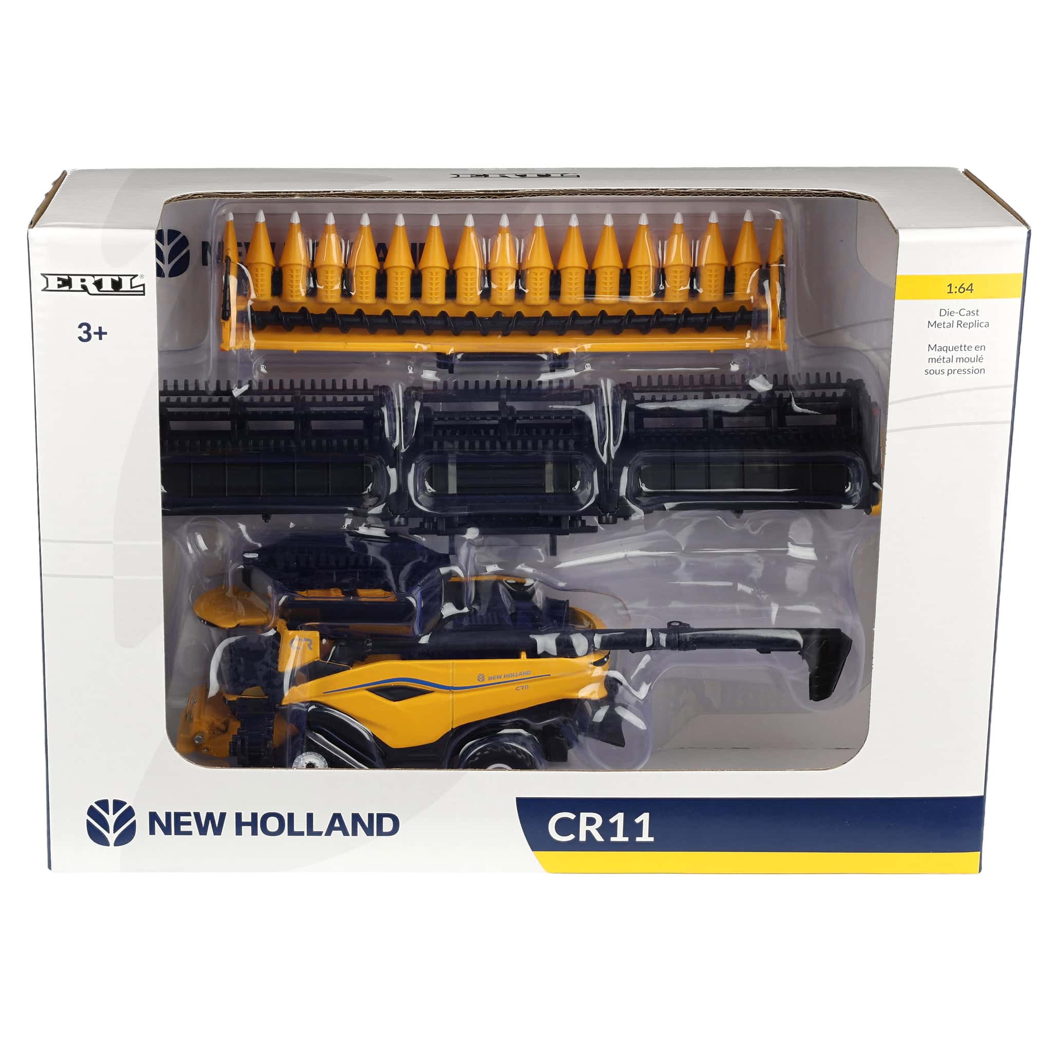 1/64 New Holland CR11 Tracked Combine with Corn & Draper Heads by ERTL - Image 8