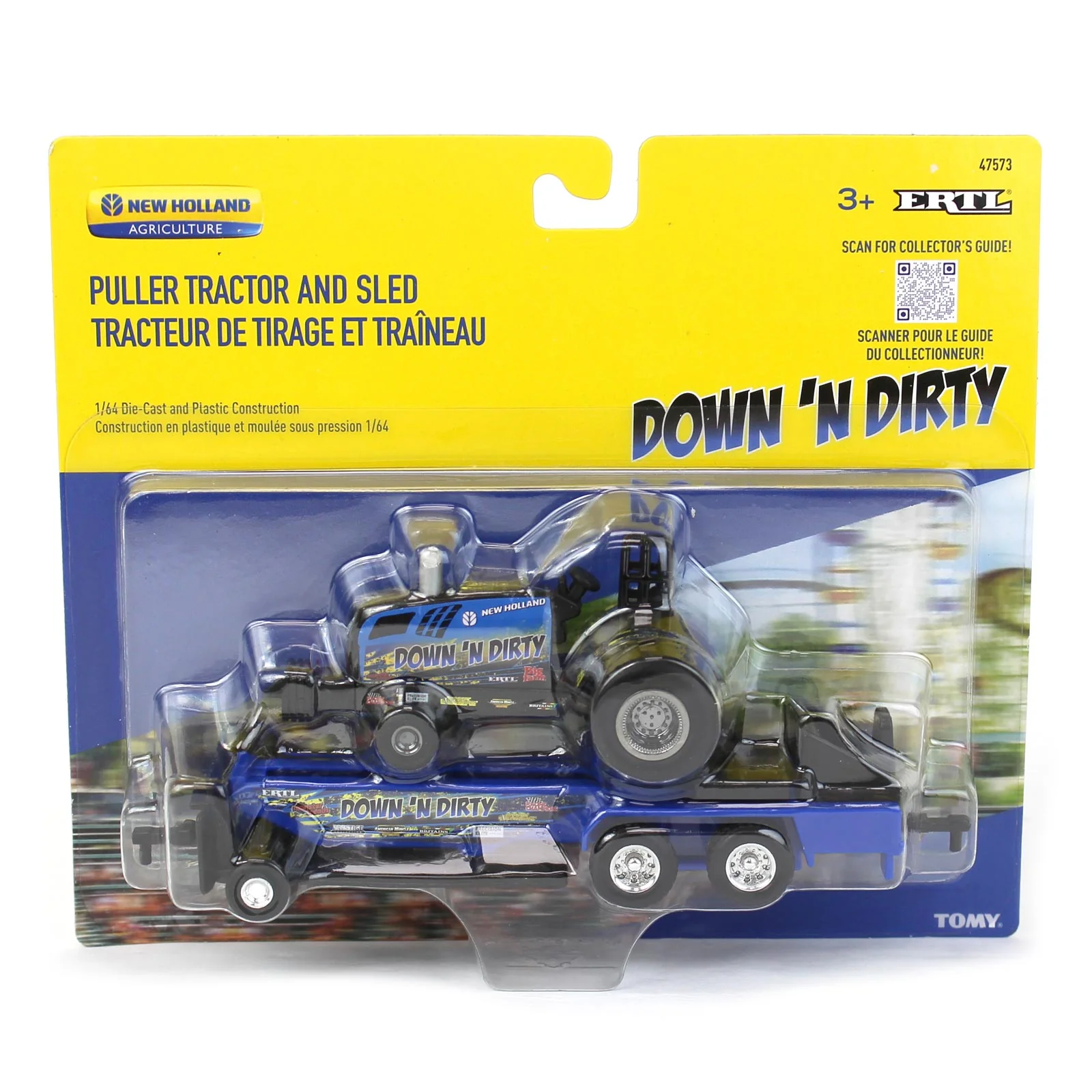 1/64 New Holland "Down 'N Dirty" Pulling Tractor with Sled - Image 6