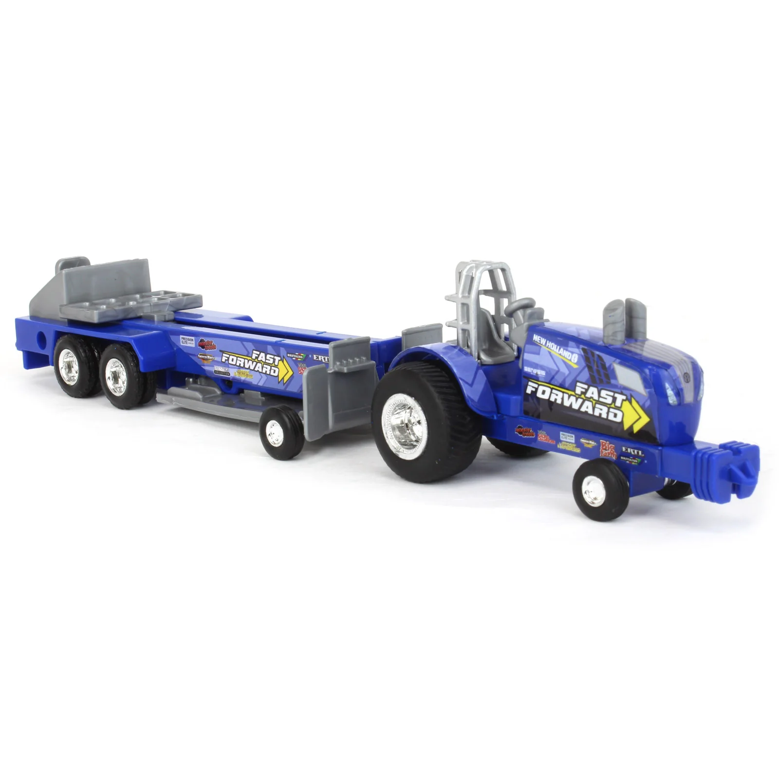 1/64 New Holland "Fast Forward" Pulling Tractor with Sled - Image 2