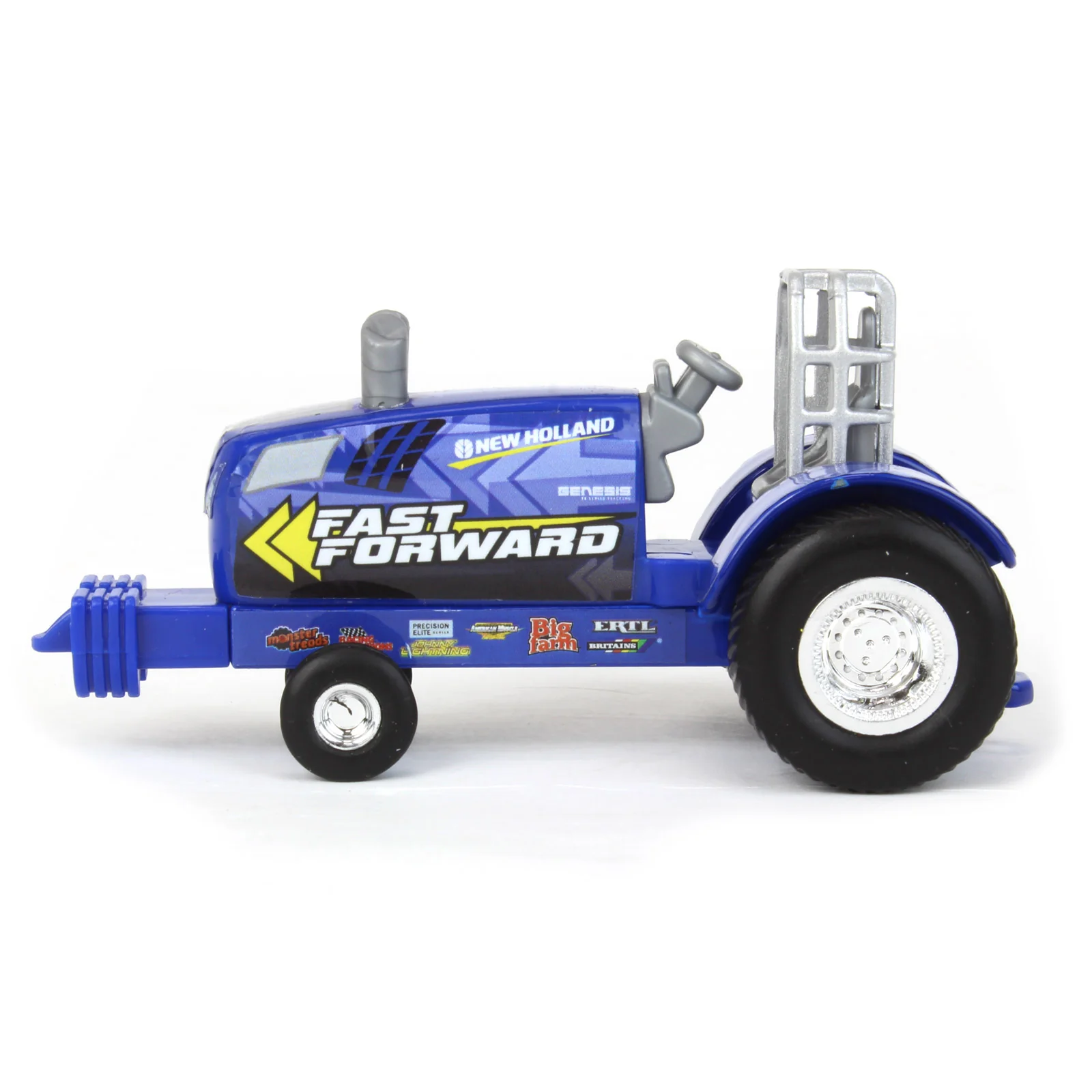 1/64 New Holland "Fast Forward" Pulling Tractor with Sled - Image 5