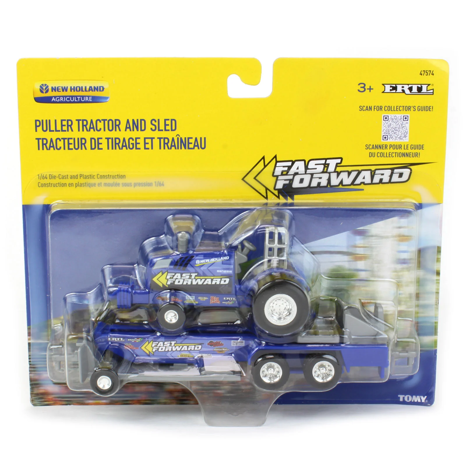 1/64 New Holland "Fast Forward" Pulling Tractor with Sled - Image 6