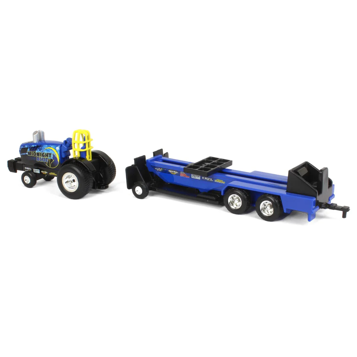 1/64 New Holland "Midnight Blue" Pulling Tractor with Pulling Sled - Image 4
