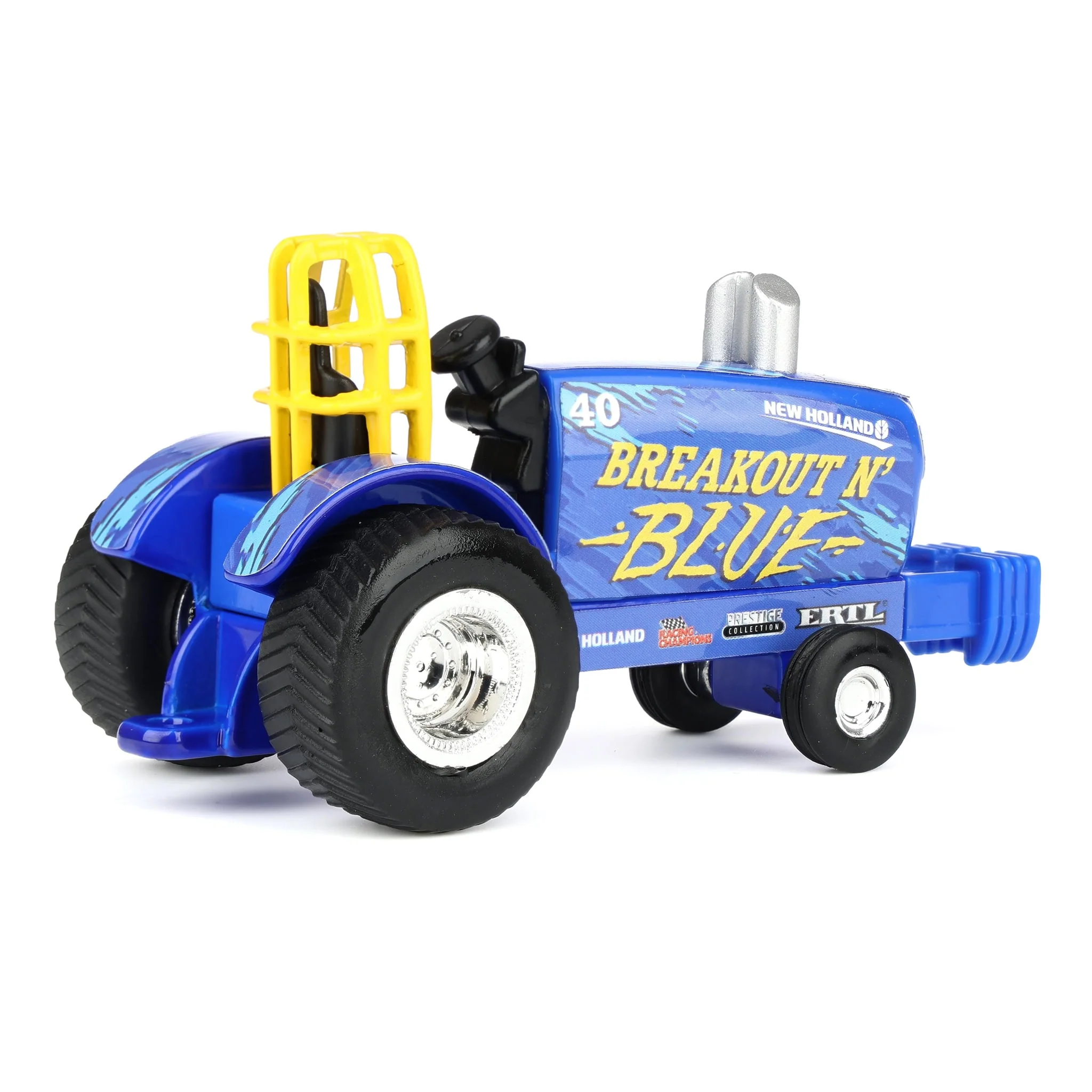 1/64 New Holland Pulling Tractor Toy, "Breakout N' Blue" - Image 3