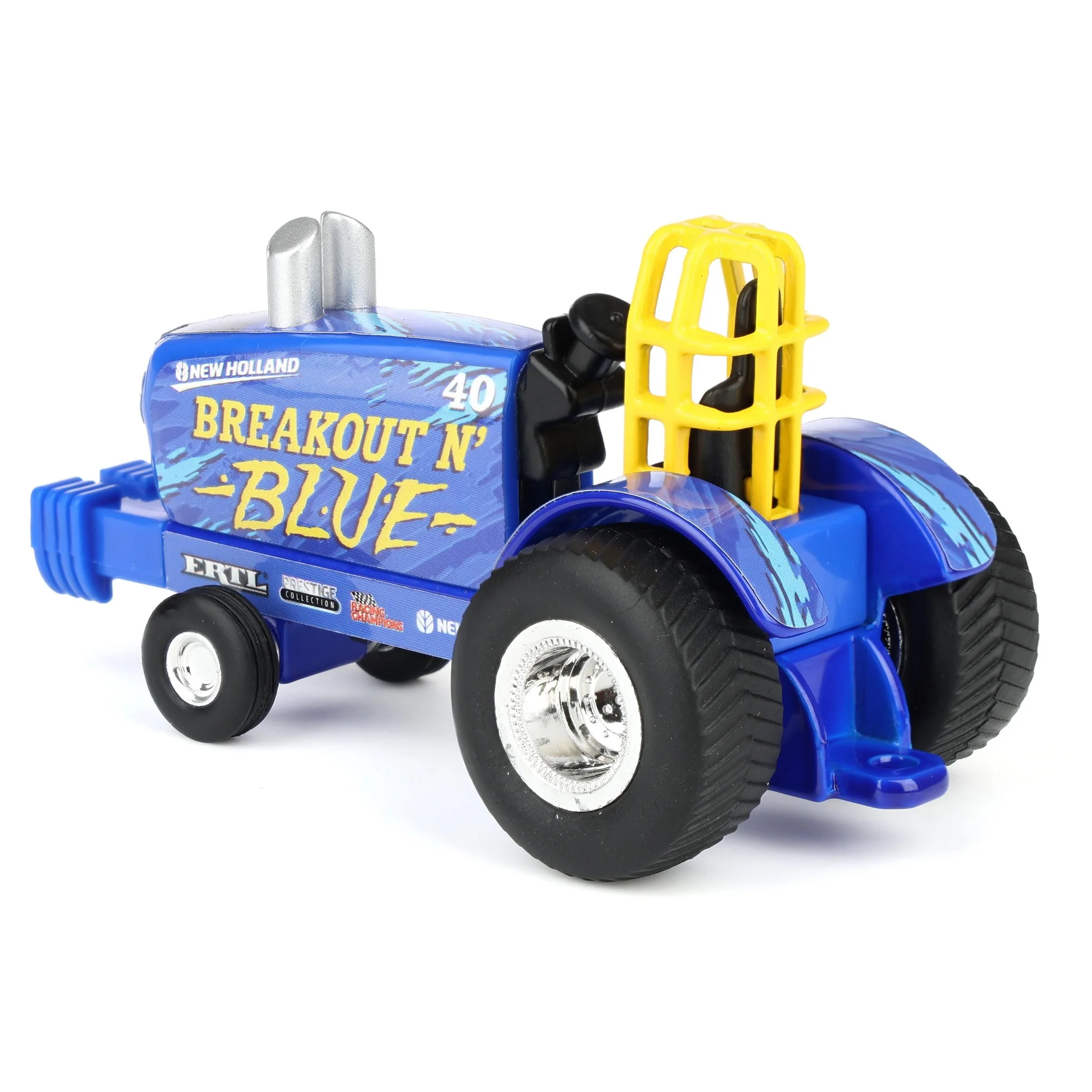 1/64 New Holland Pulling Tractor Toy, "Breakout N' Blue" - Image 4