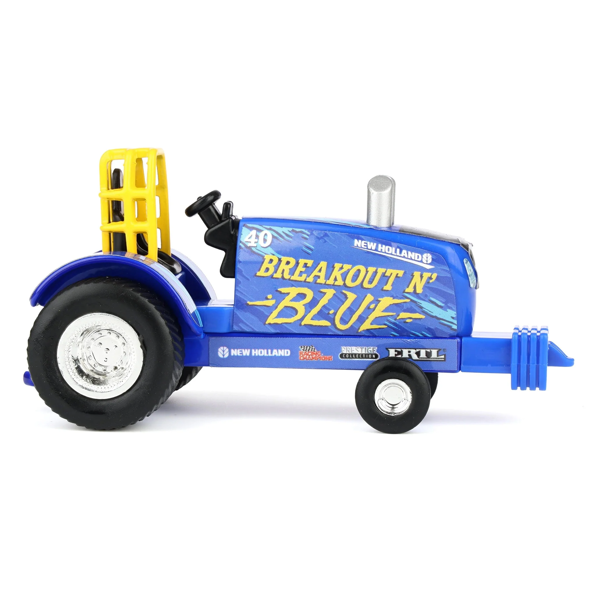 1/64 New Holland Pulling Tractor Toy, "Breakout N' Blue" - Image 5