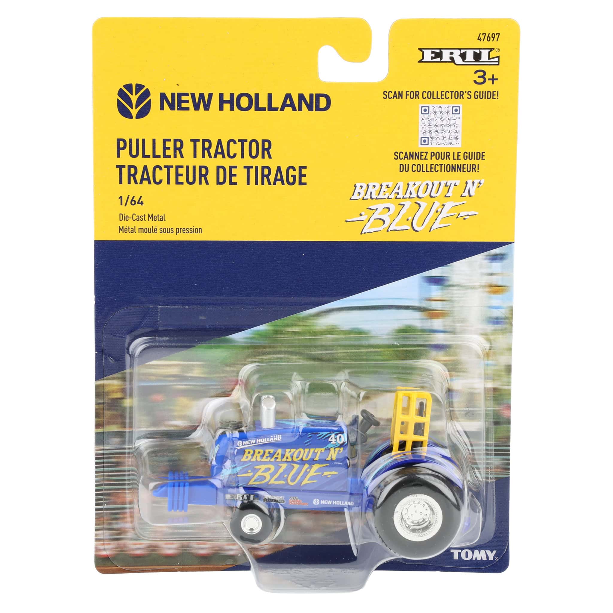 1/64 New Holland Pulling Tractor Toy, "Breakout N' Blue" - Image 6