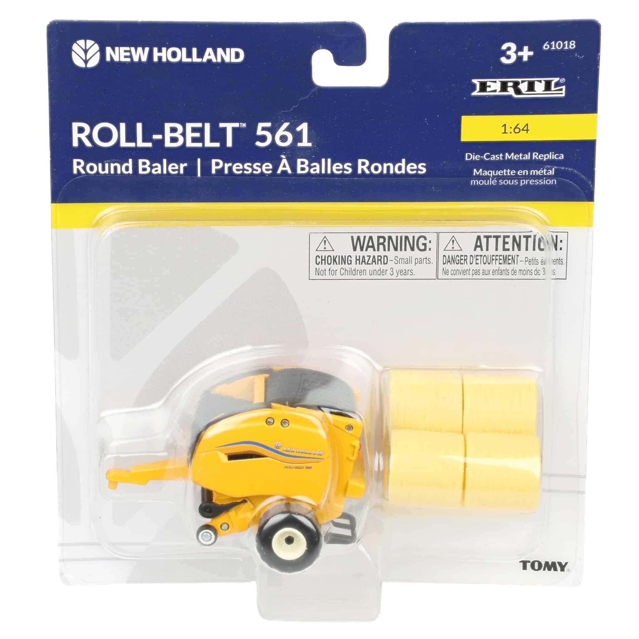 1/64 New Holland 561 Roll-Belt Baler with 6 Round Straw Bales by ERTL - Image 7