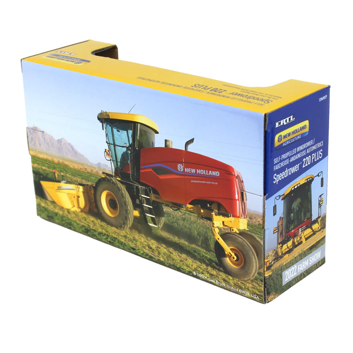 1/64 New Holland Speedrower 220 PLUS Self-Propelled Windrower with Disc Head & Sickle Head by ERTL, 2022 Farm Show - Image 8