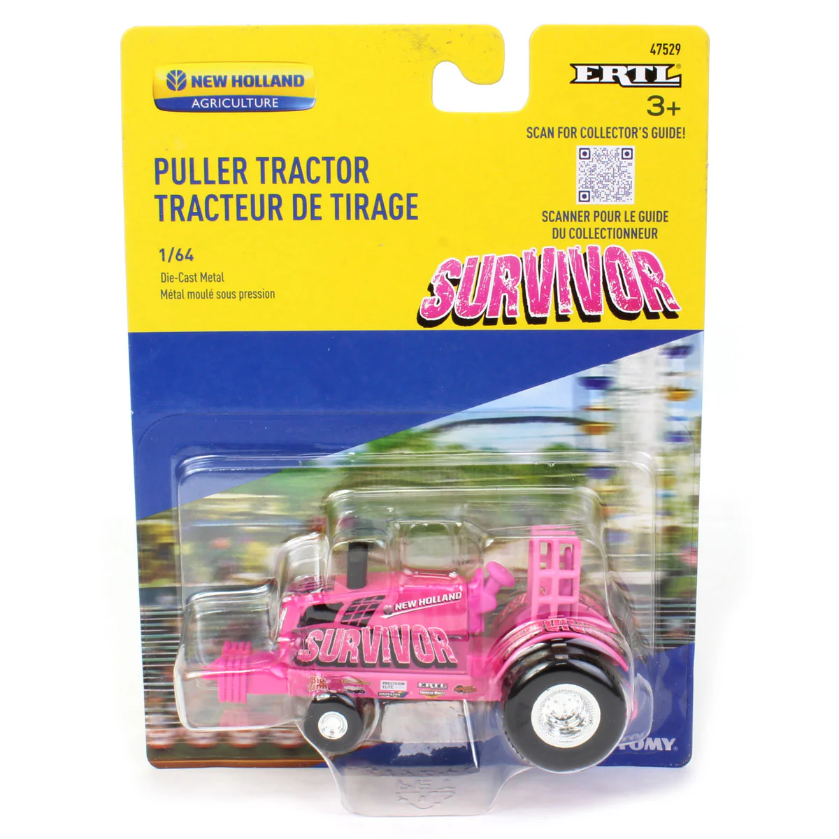 1/64 New Holland PINK  "Survivor" Pulling Tractor - Image 5