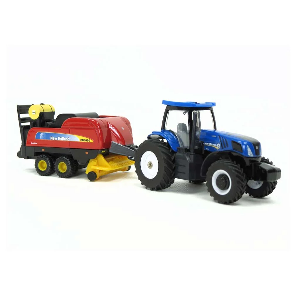 1/64 New Holland T8.275 Tractor with BB9060 Baler, 2012 Farm Show Edition by ERTL - Image 3