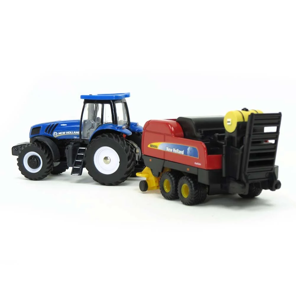 1/64 New Holland T8.275 Tractor with BB9060 Baler, 2012 Farm Show Edition by ERTL - Image 4