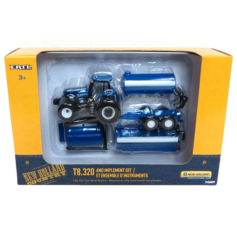 1/64 New Holland T8.320 and 3 Implements, 4 Piece Set - Image 2